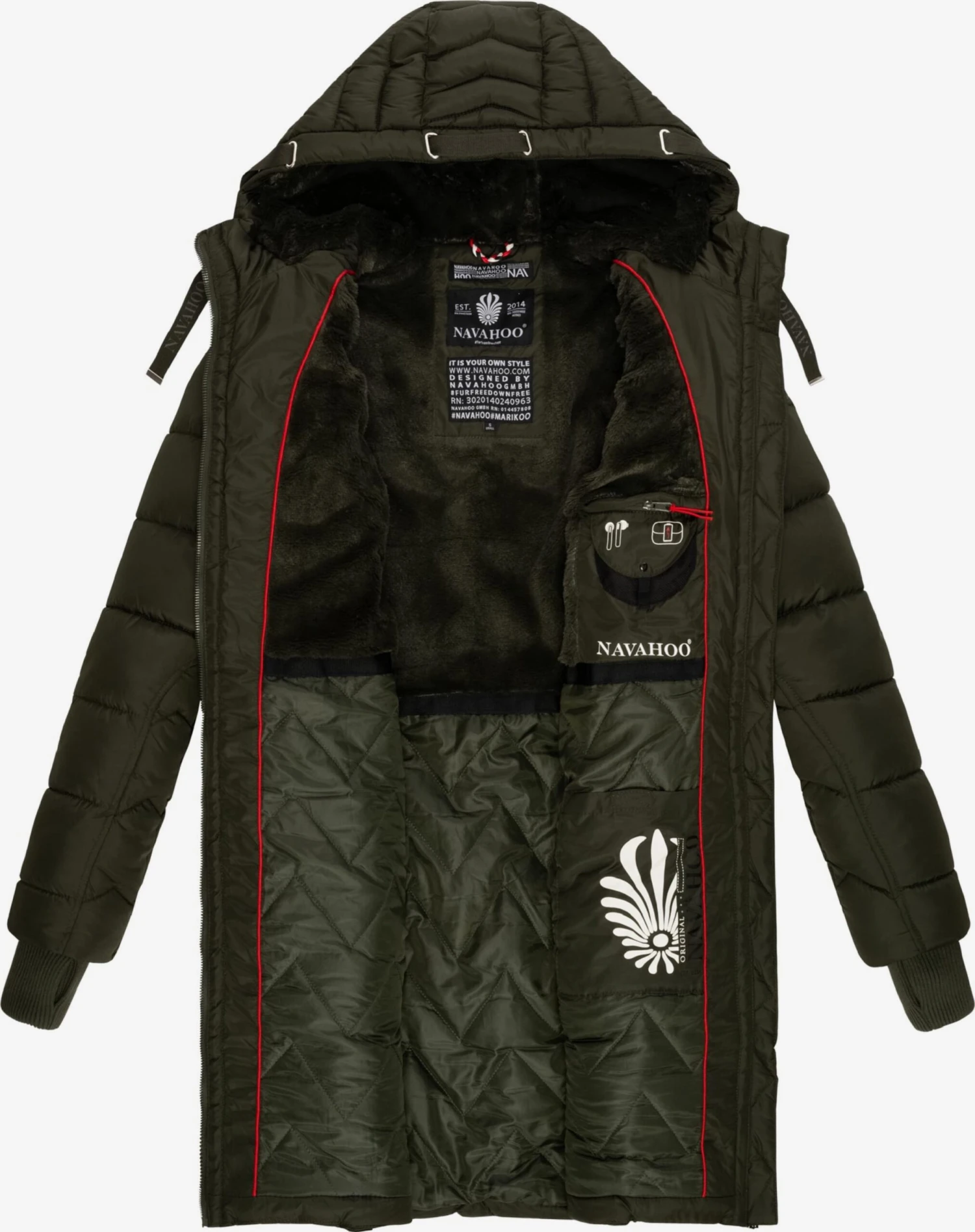Navahoo Wintermantels Wintermantel Alpenveilchen Dames Olijfgroen 7 Navahoo Wintermantels Wintermantel Alpenveilchen Dames Olijfgroen - Afbeelding 5