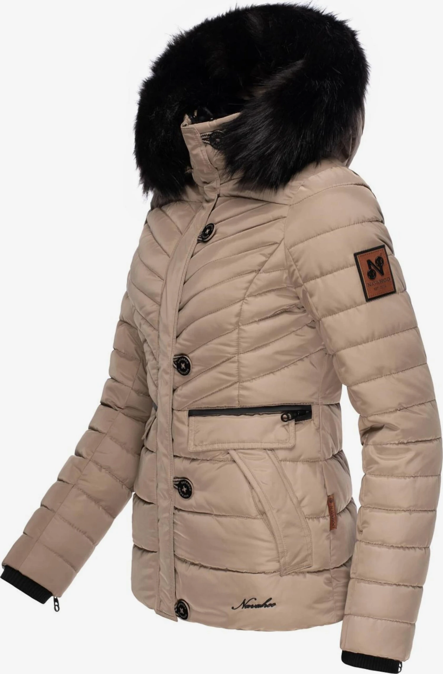 Navahoo Winterjassen Winterjas Wisteriaa Dames Lichtbruin 4 Navahoo Winterjassen Winterjas Wisteriaa Dames Lichtbruin - Afbeelding 2