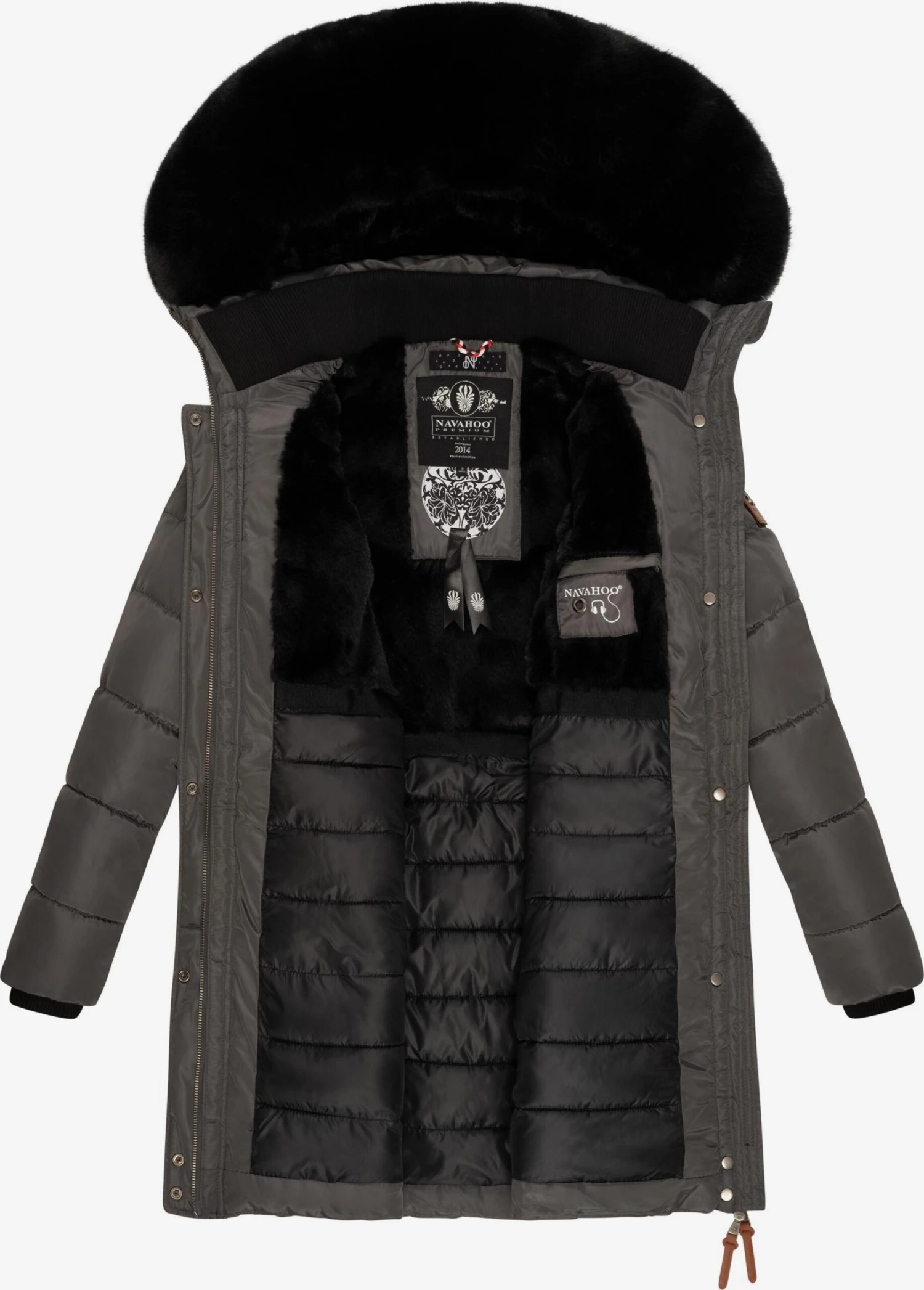 Navahoo Wintermantels Wintermantel Paula Dames Antraciet 8 Navahoo Wintermantels Wintermantel Paula Dames Antraciet - Afbeelding 6