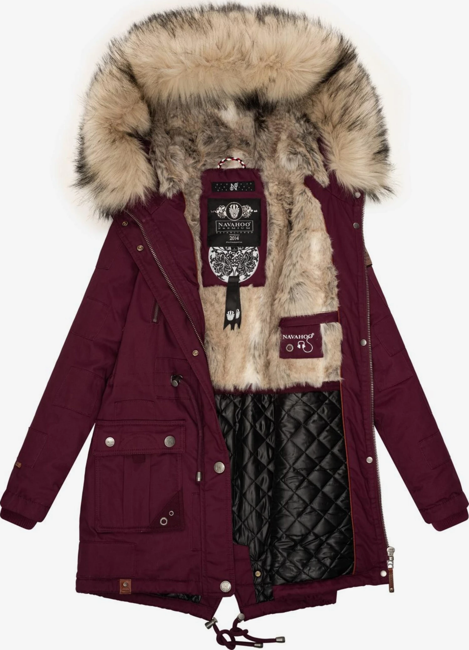 Navahoo Parkas Winterparka Honigfee Dames Bordeaux 7 Navahoo Parkas Winterparka Honigfee Dames Bordeaux - Afbeelding 5