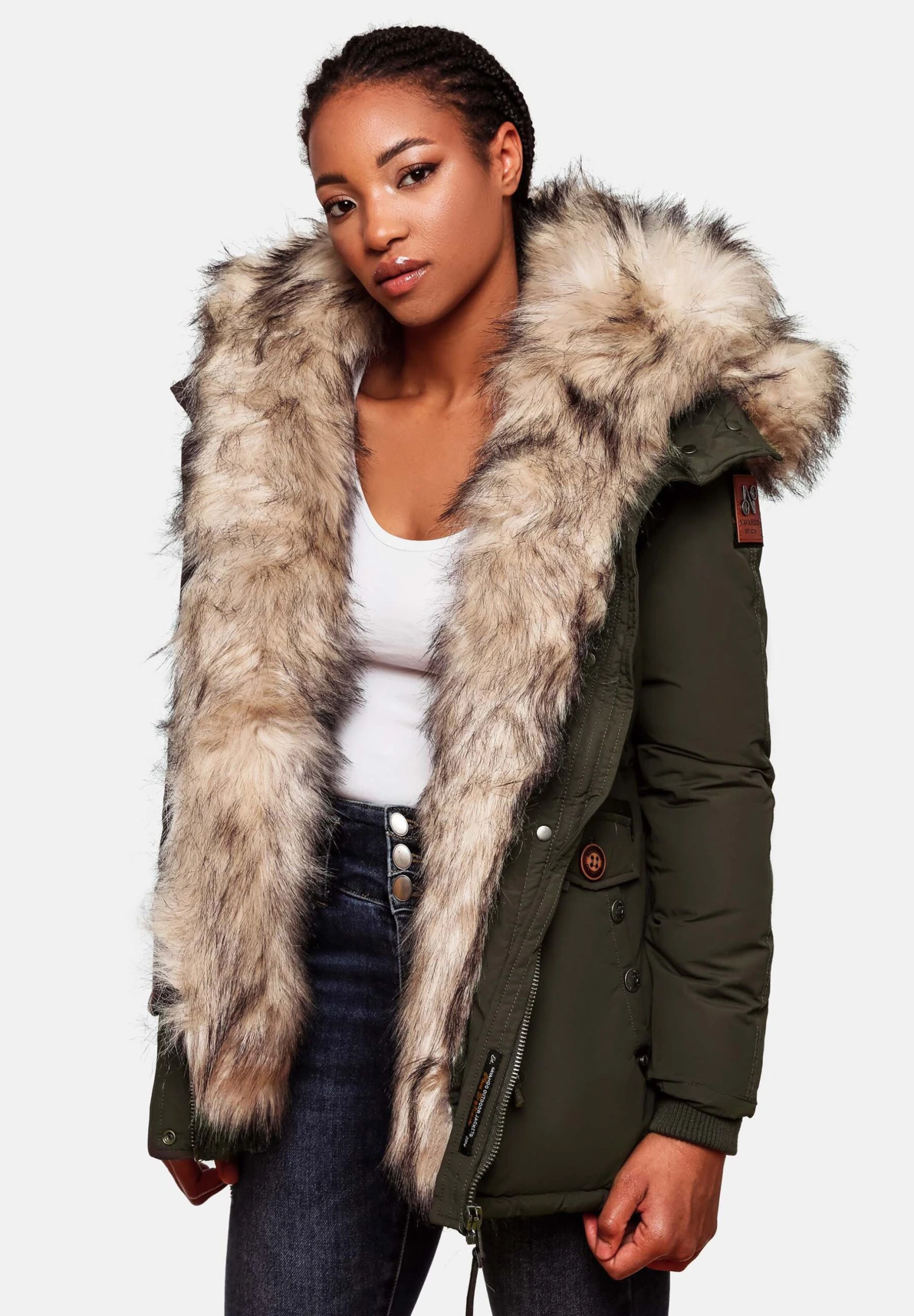 Navahoo Sweety - Winterjas - Olive 6 Navahoo Sweety - Winterjas - Olive - Afbeelding 4