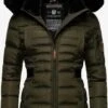 Navahoo Winterjassen Winterjas Melikaa Dames Olijfgroen