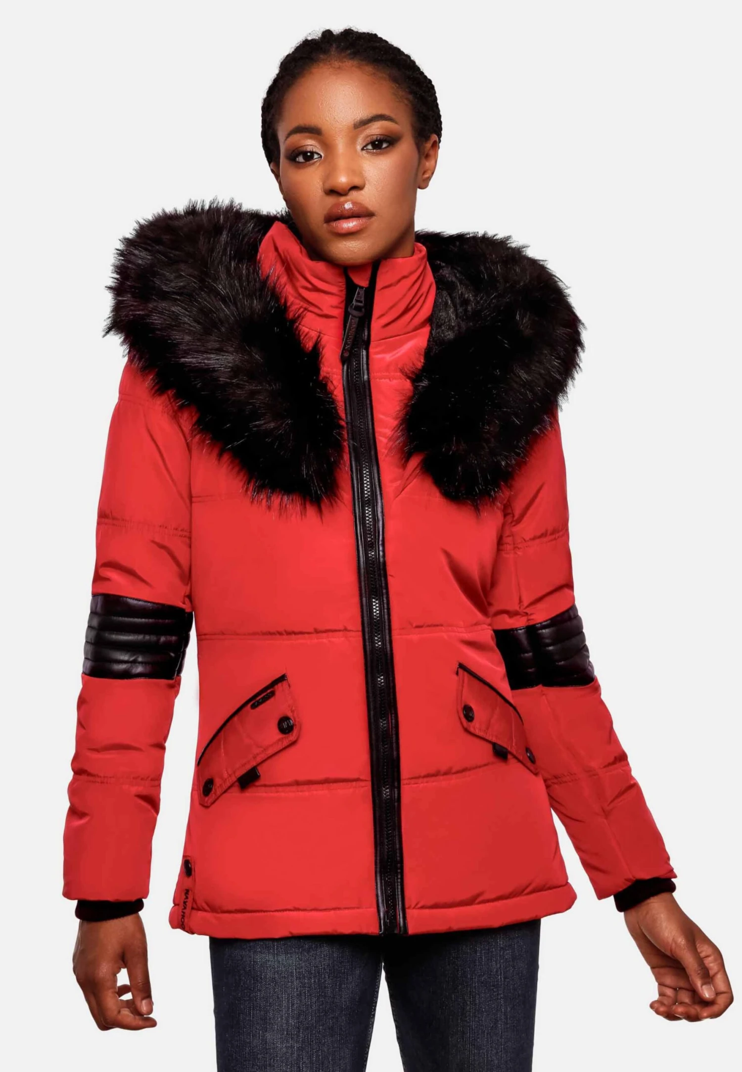 Navahoo Winterjassen Winterjas Nirvana Dames Rood 6 Navahoo Winterjassen Winterjas Nirvana Dames Rood - Afbeelding 4
