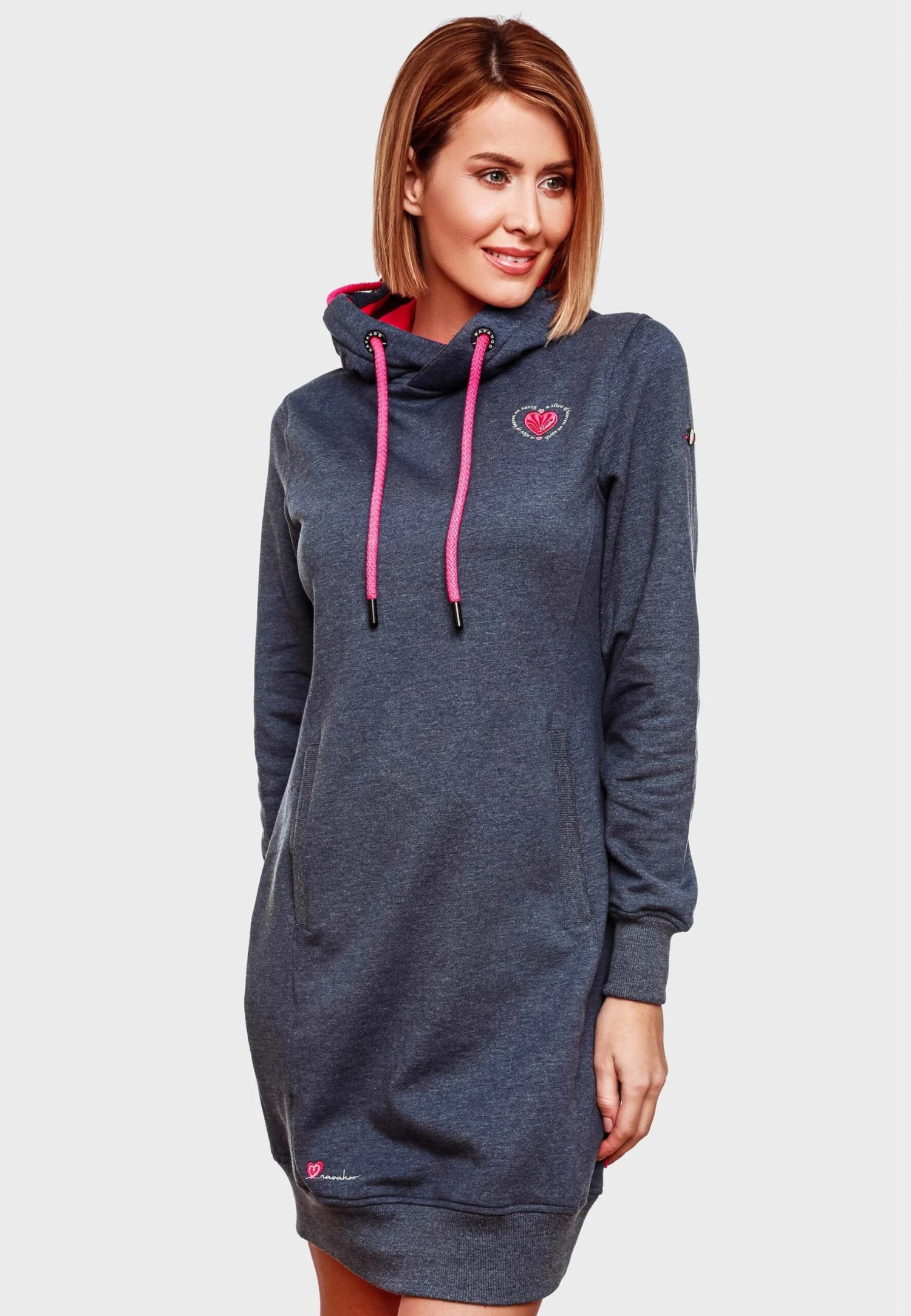 Navahoo Jurk - Dusty Blue Melange 3 Navahoo Jurk - Dusty Blue Melange