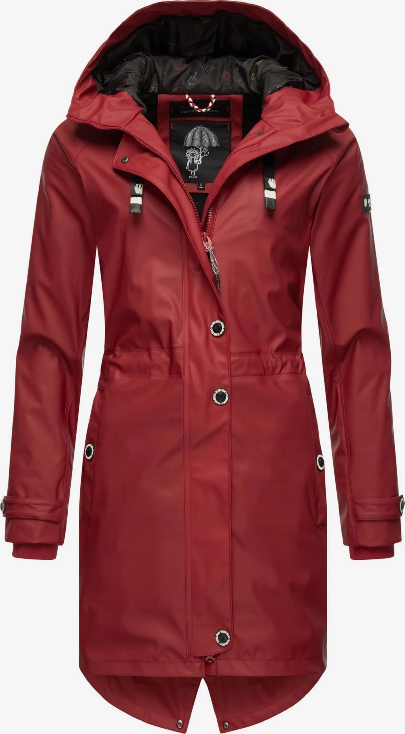 Navahoo Regenmantels Functionele Mantel Rainy Flower Dames Rood 6 Navahoo Regenmantels Functionele Mantel Rainy Flower Dames Rood - Afbeelding 4