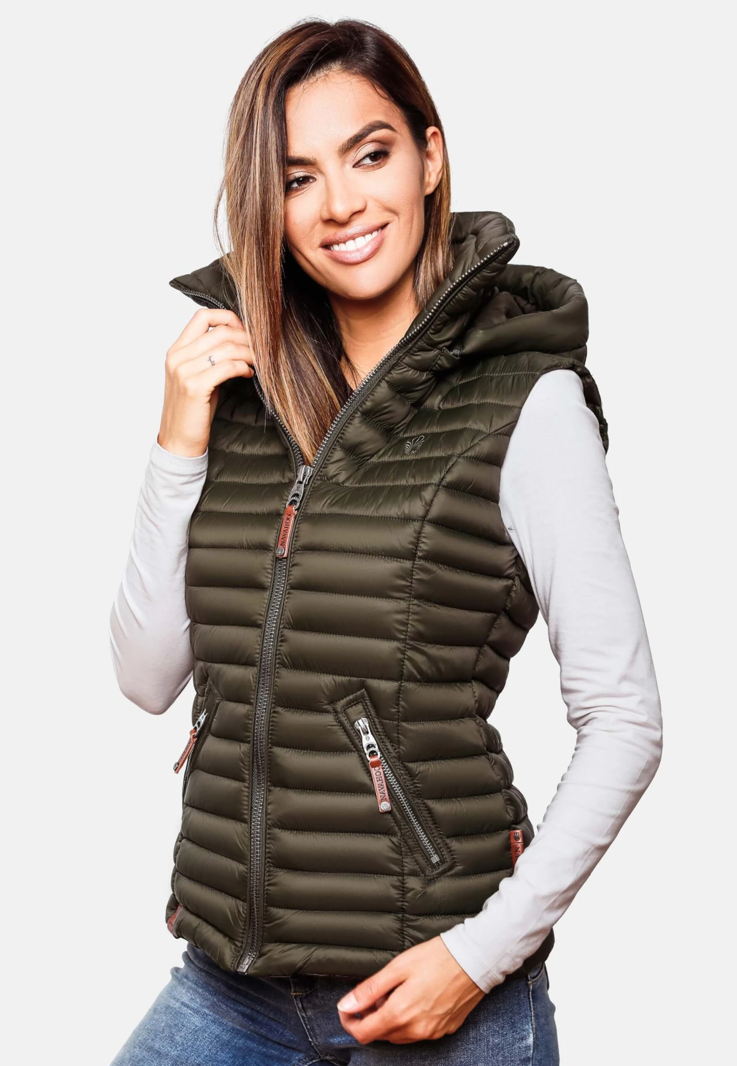 Navahoo Bodywarmers Bodywarmer Shadaa Dames Kaki 8 Navahoo Bodywarmers Bodywarmer Shadaa Dames Kaki - Afbeelding 6