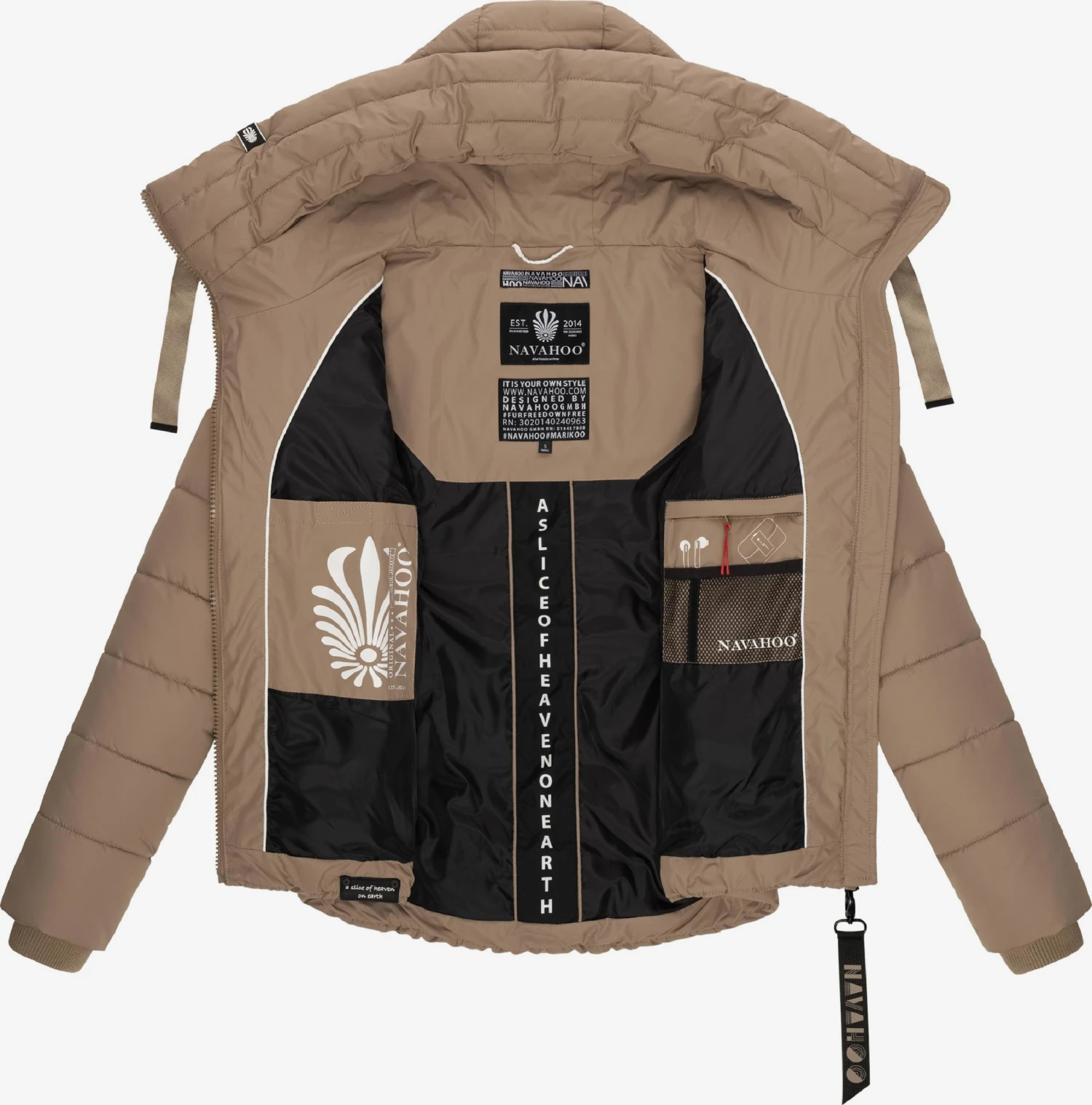 Navahoo Winterjassen Winterjas Dames Lichtbruin 7 Navahoo Winterjassen Winterjas Dames Lichtbruin - Afbeelding 5