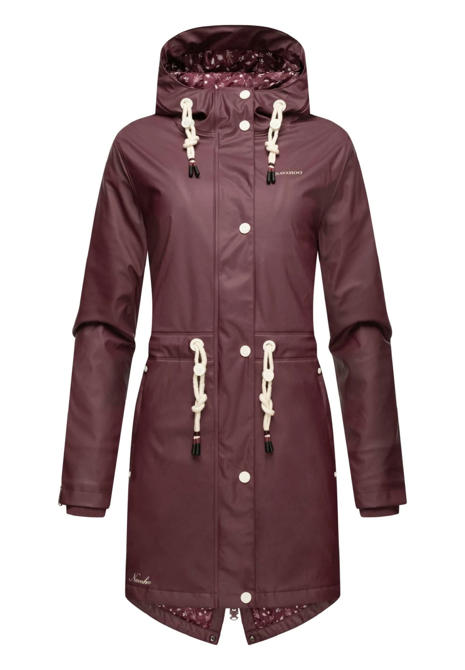 Navahoo Flower Of Ocean - Parka - Dark Red Melange 3 Navahoo Flower Of Ocean - Parka - Dark Red Melange