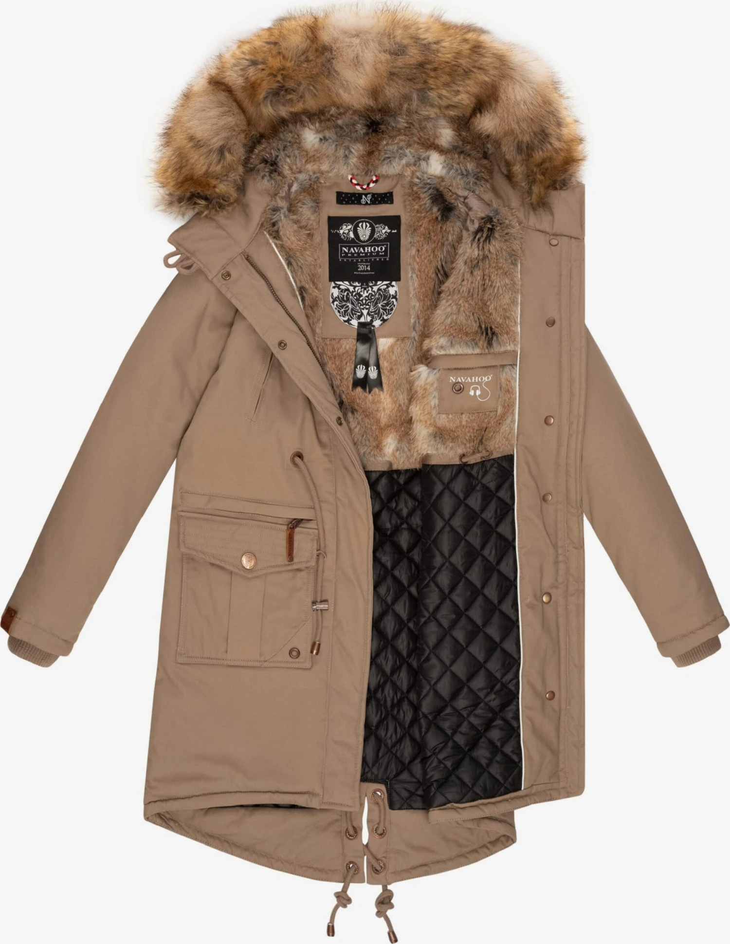 Navahoo Parkas Winterparka Rosinchen Dames Lichtbruin 7 Navahoo Parkas Winterparka Rosinchen Dames Lichtbruin - Afbeelding 5