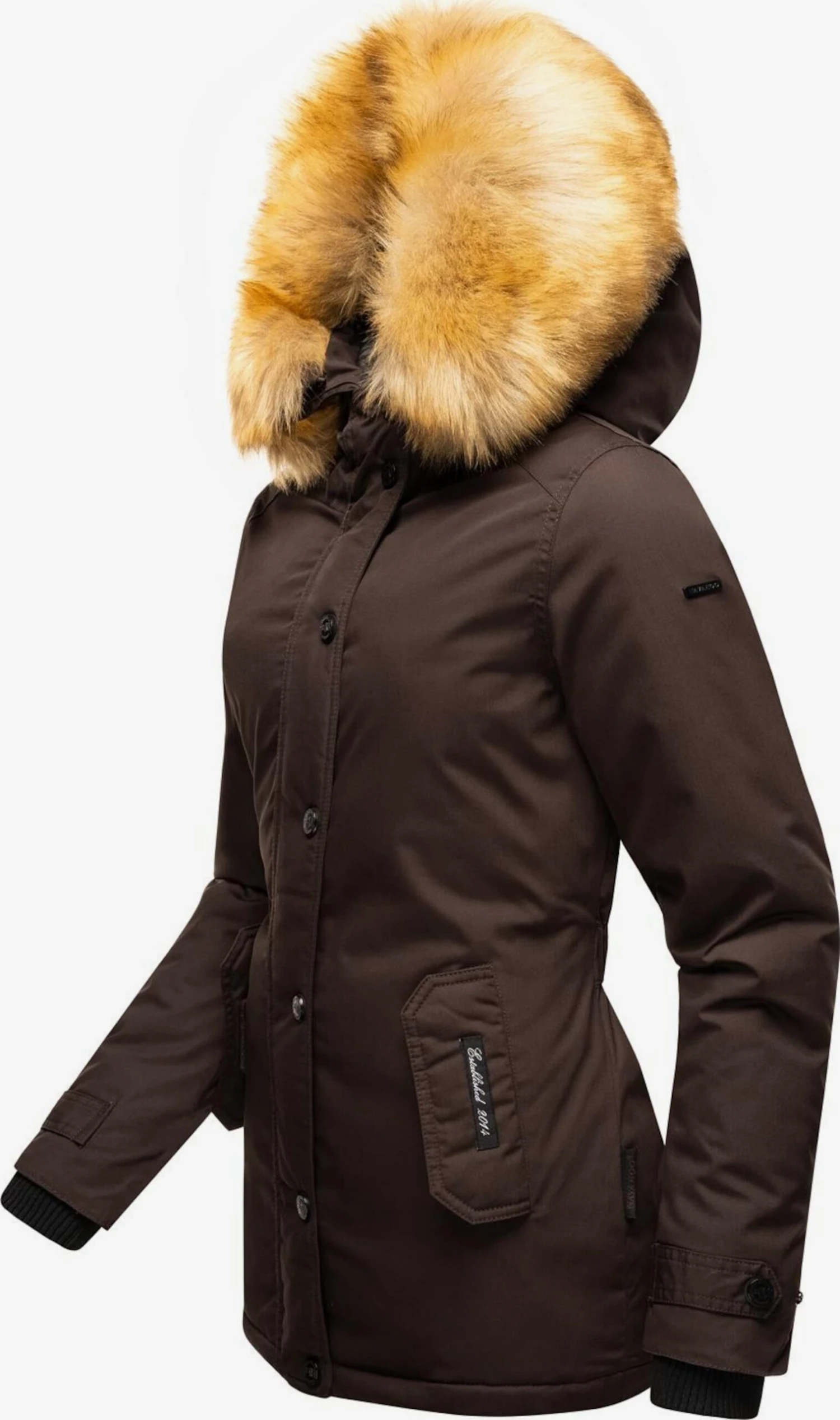 Navahoo Winterjassen Winterjas Laura Dames Chocoladebruin 4 Navahoo Winterjassen Winterjas Laura Dames Chocoladebruin - Afbeelding 2