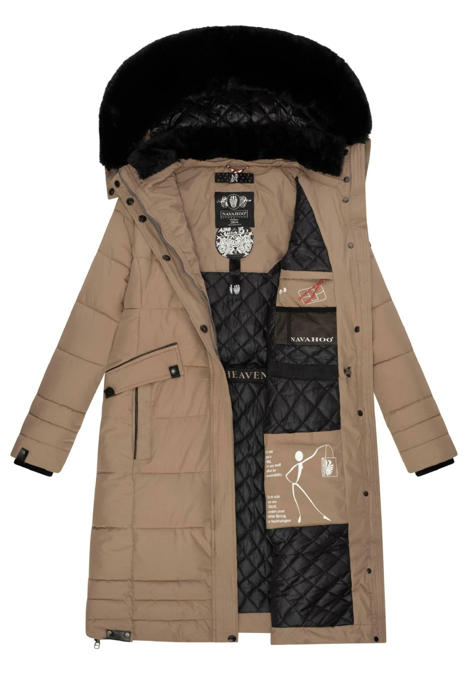 Navahoo Fahmiyaa - Winterjas - Taupe Grey 8 Navahoo Fahmiyaa - Winterjas - Taupe Grey - Afbeelding 6