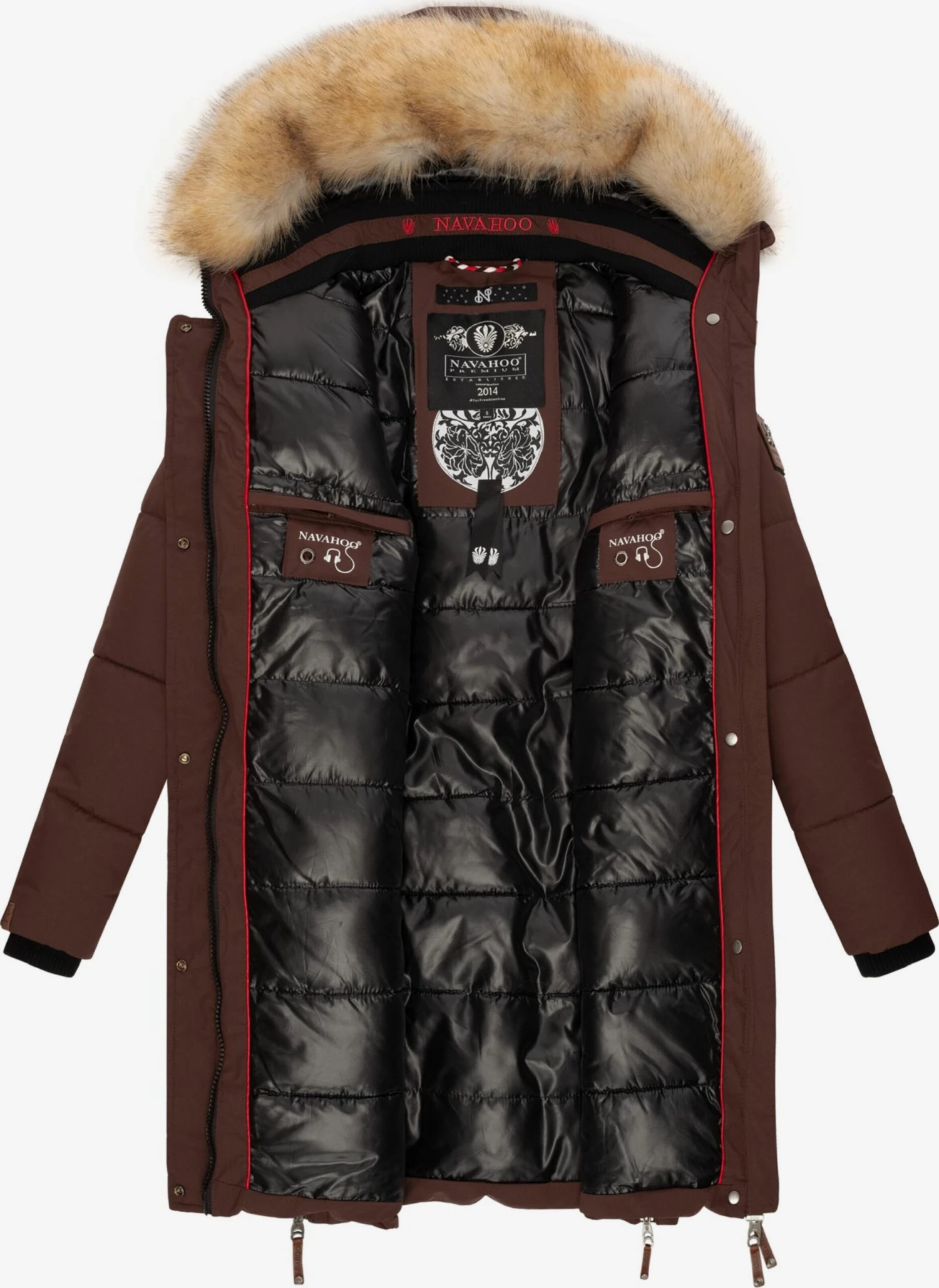 Navahoo Wintermantels Wintermantel Halina Dames Bruin 7 Navahoo Wintermantels Wintermantel Halina Dames Bruin - Afbeelding 5