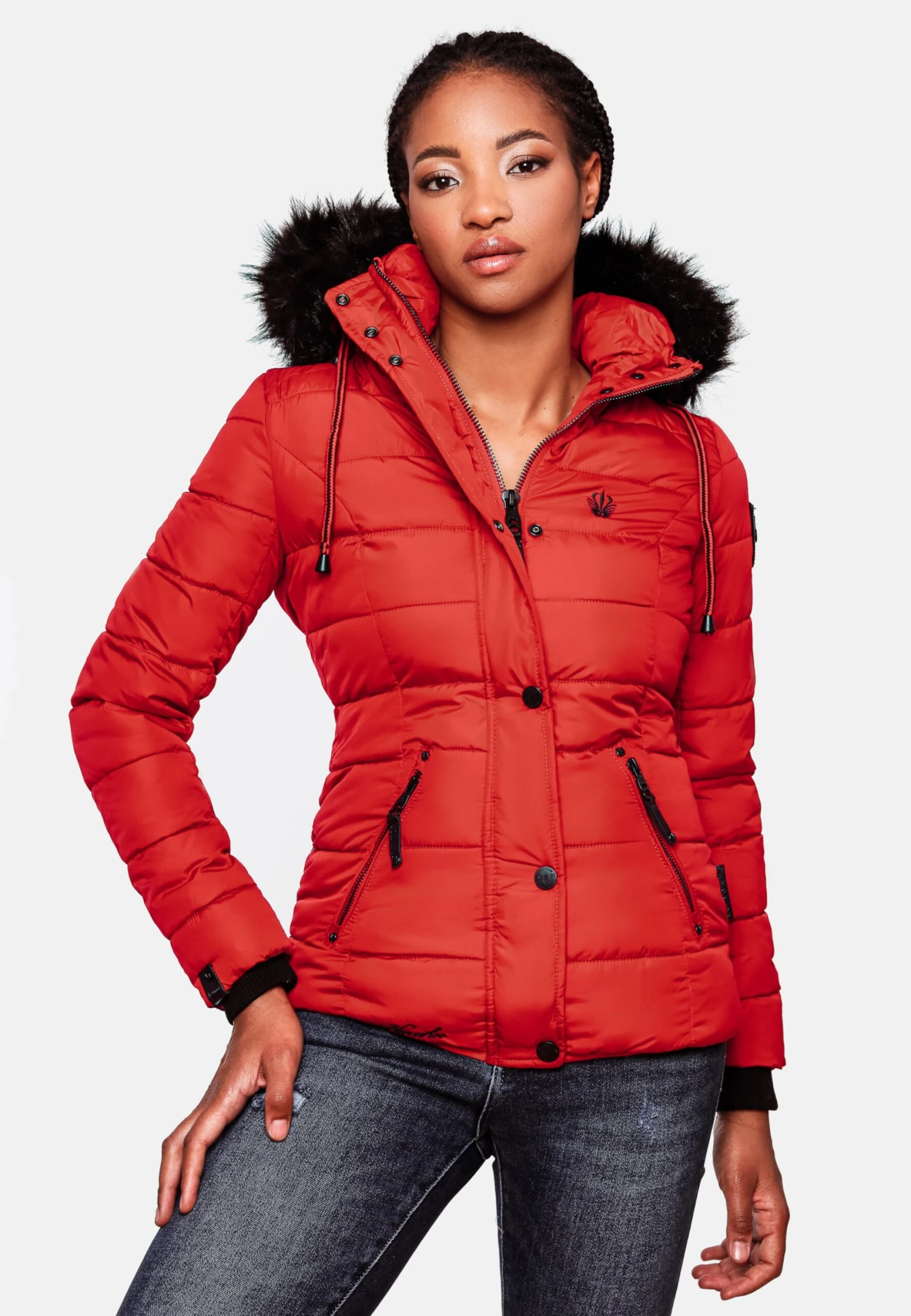 Navahoo Winterjassen Winterjas Zuckerbiene Dames Knalrood 9 Navahoo Winterjassen Winterjas Zuckerbiene Dames Knalrood - Afbeelding 7