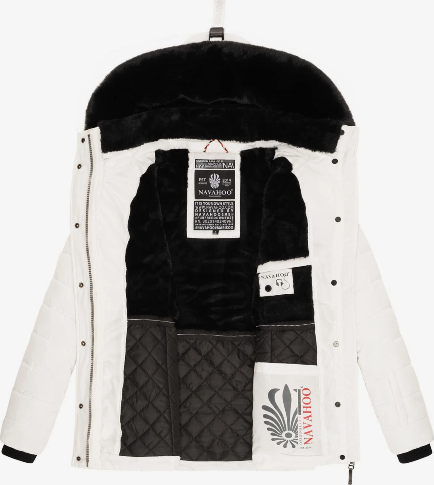 Navahoo Winterjassen Winterjas Milianaa Dames Wit 8 Navahoo Winterjassen Winterjas Milianaa Dames Wit - Afbeelding 6