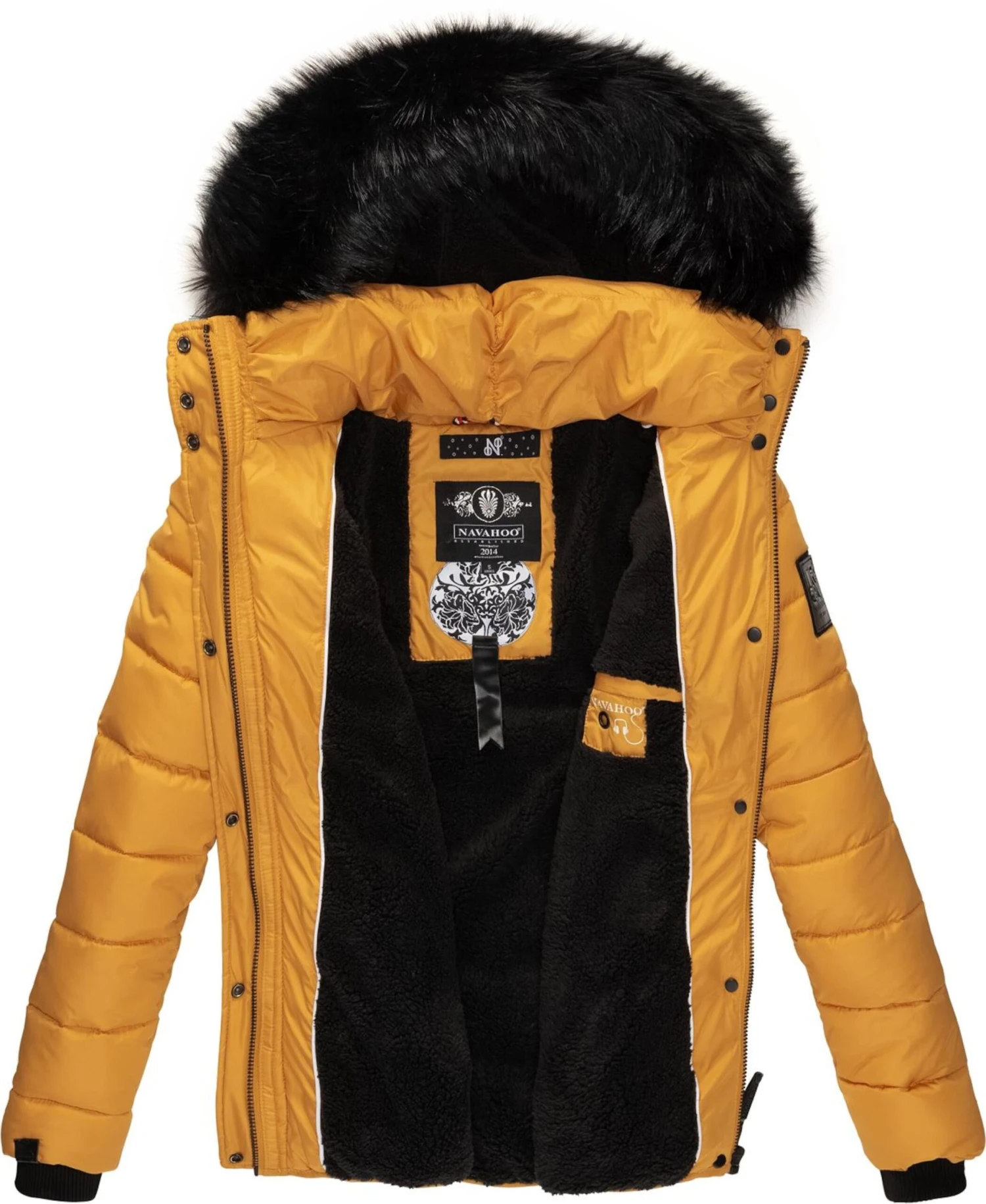 Navahoo Winterjassen Winterjas Zuckerbiene Dames Geel 10 Navahoo Winterjassen Winterjas Zuckerbiene Dames Geel - Afbeelding 8