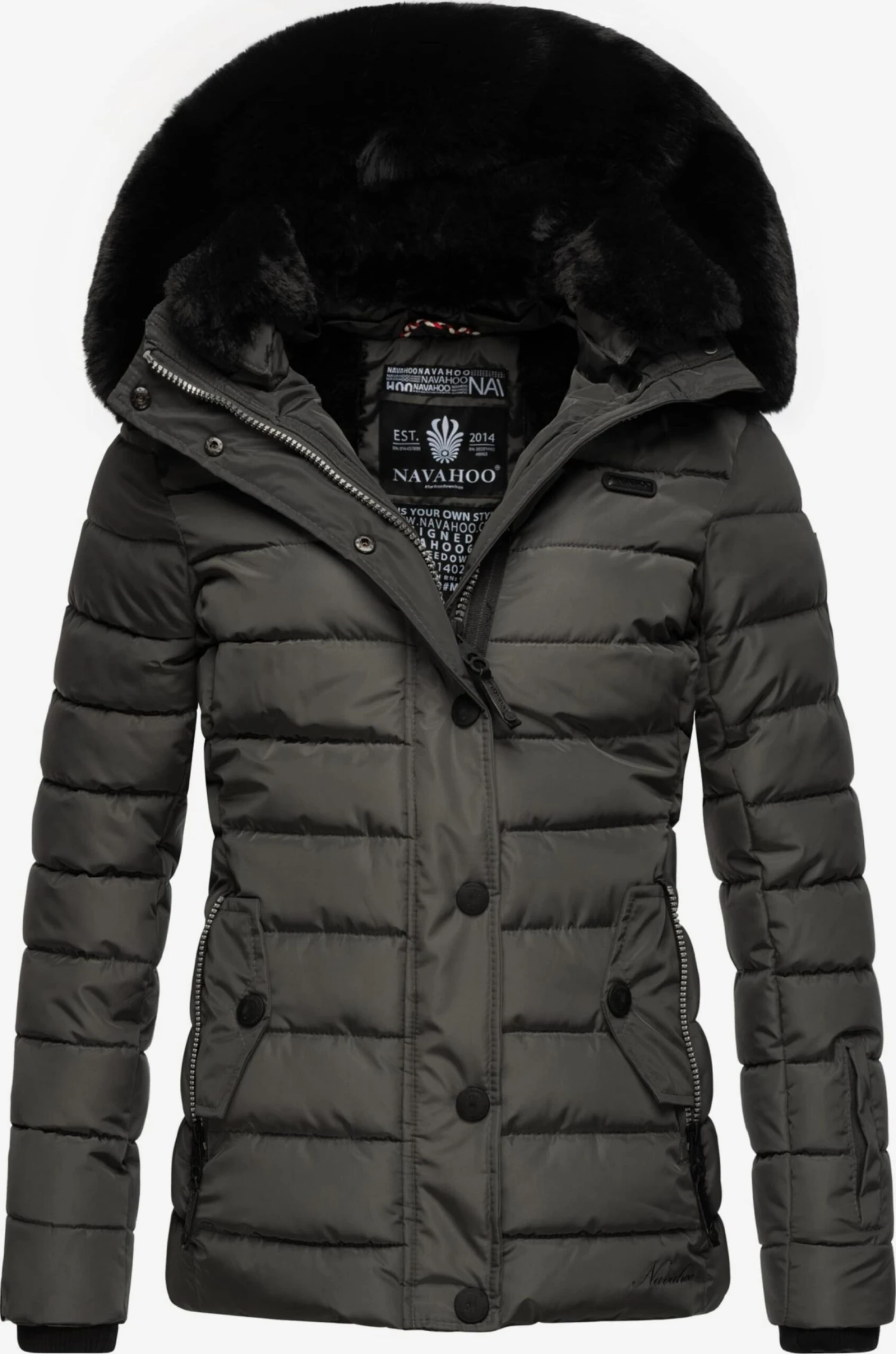 Navahoo Winterjassen Winterjas Milianaa Dames Antraciet 3 Navahoo Winterjassen Winterjas Milianaa Dames Antraciet