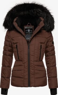 Navahoo Winterjassen Winterjas Adele Dames Chocoladebruin