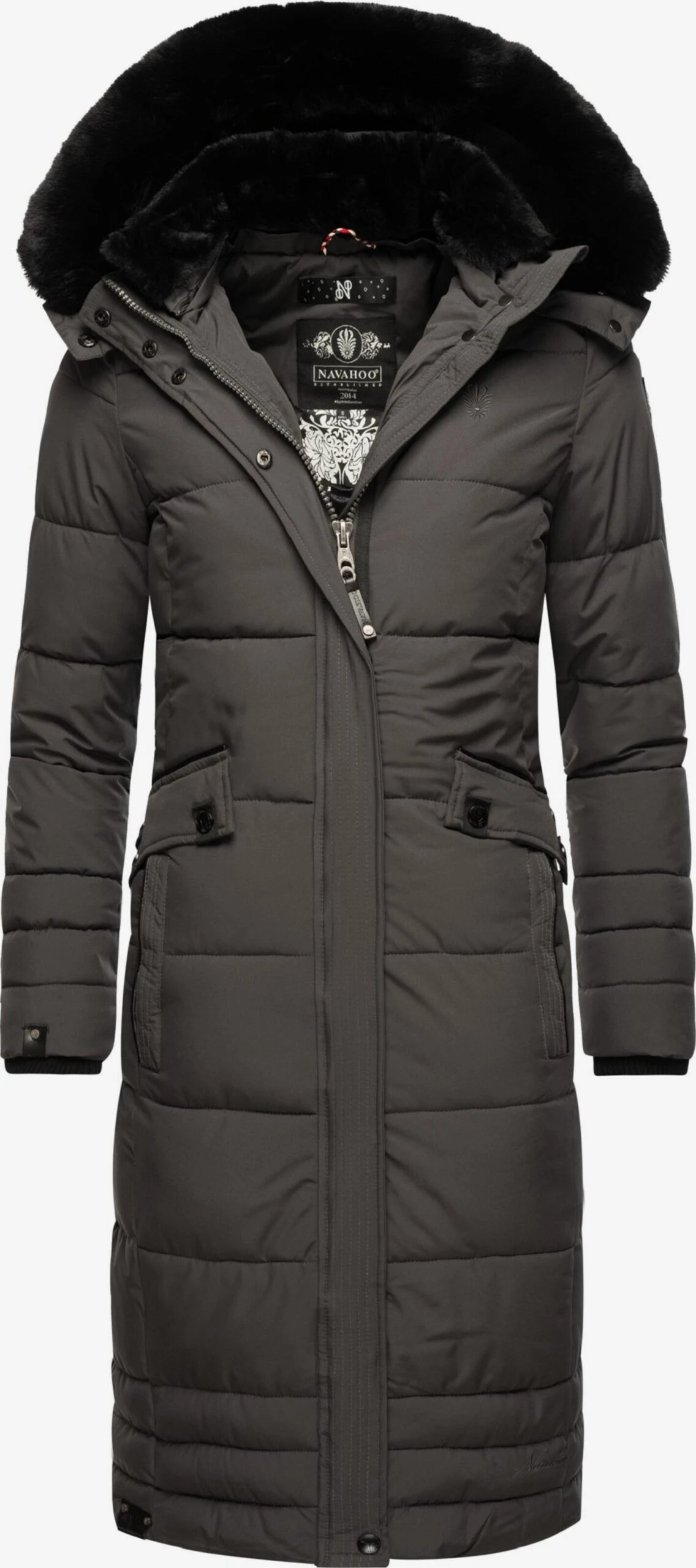 Navahoo Wintermantels Wintermantel Fahmiyaa Dames Antraciet 3 Navahoo Wintermantels Wintermantel Fahmiyaa Dames Antraciet