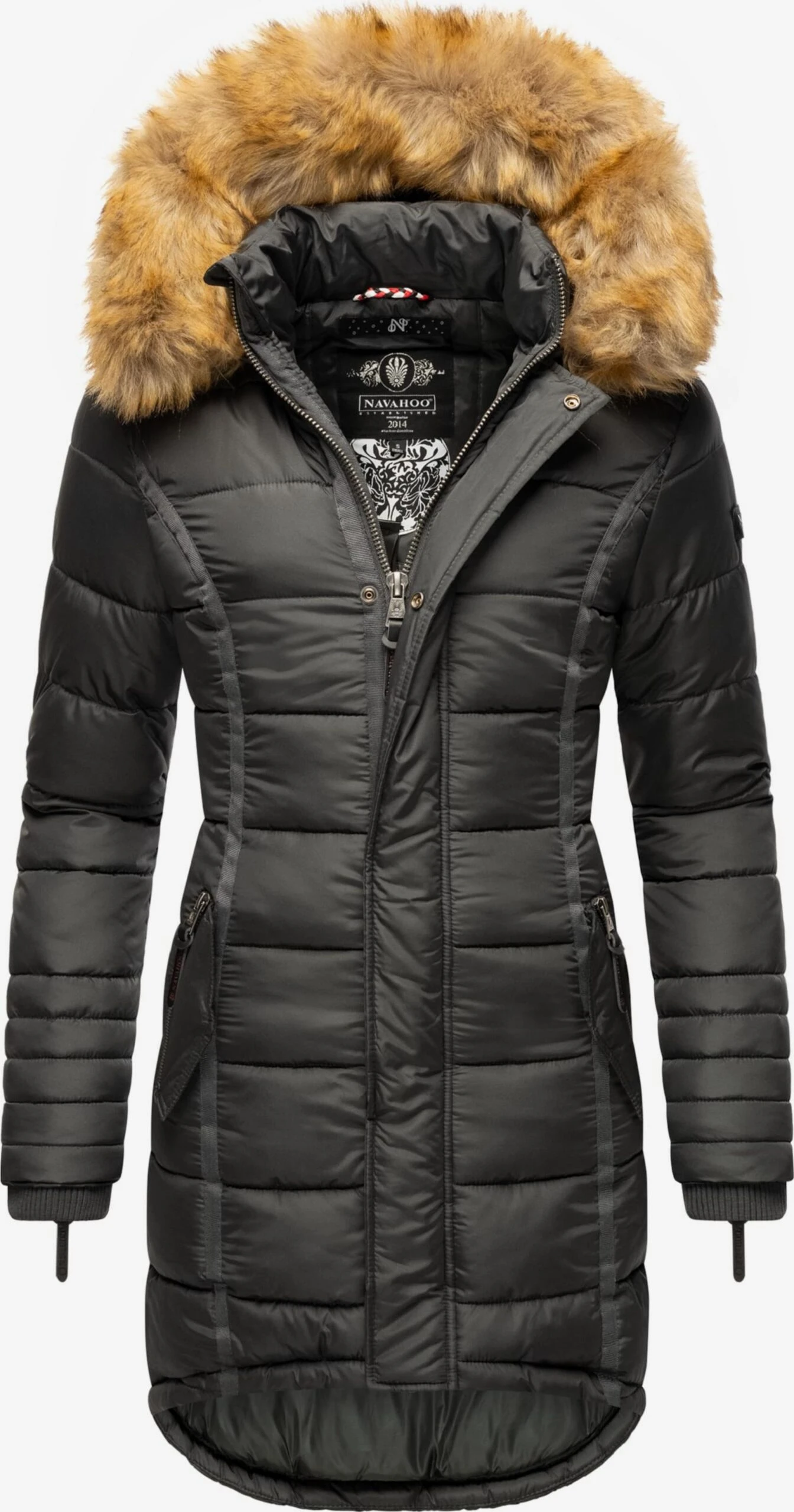 Navahoo Wintermantels Wintermantel Papaya Dames Basaltgrijs 3 Navahoo Wintermantels Wintermantel Papaya Dames Basaltgrijs