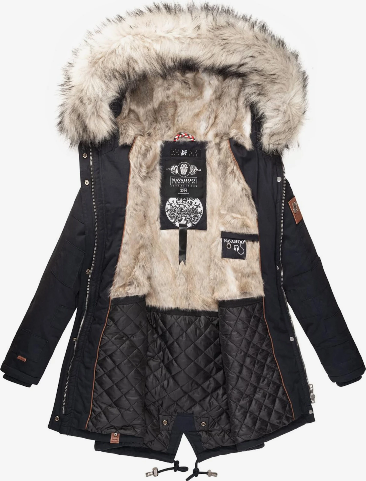 Navahoo Parkas Winterparka Honigfee Dames Nachtblauw 7 Navahoo Parkas Winterparka Honigfee Dames Nachtblauw - Afbeelding 5