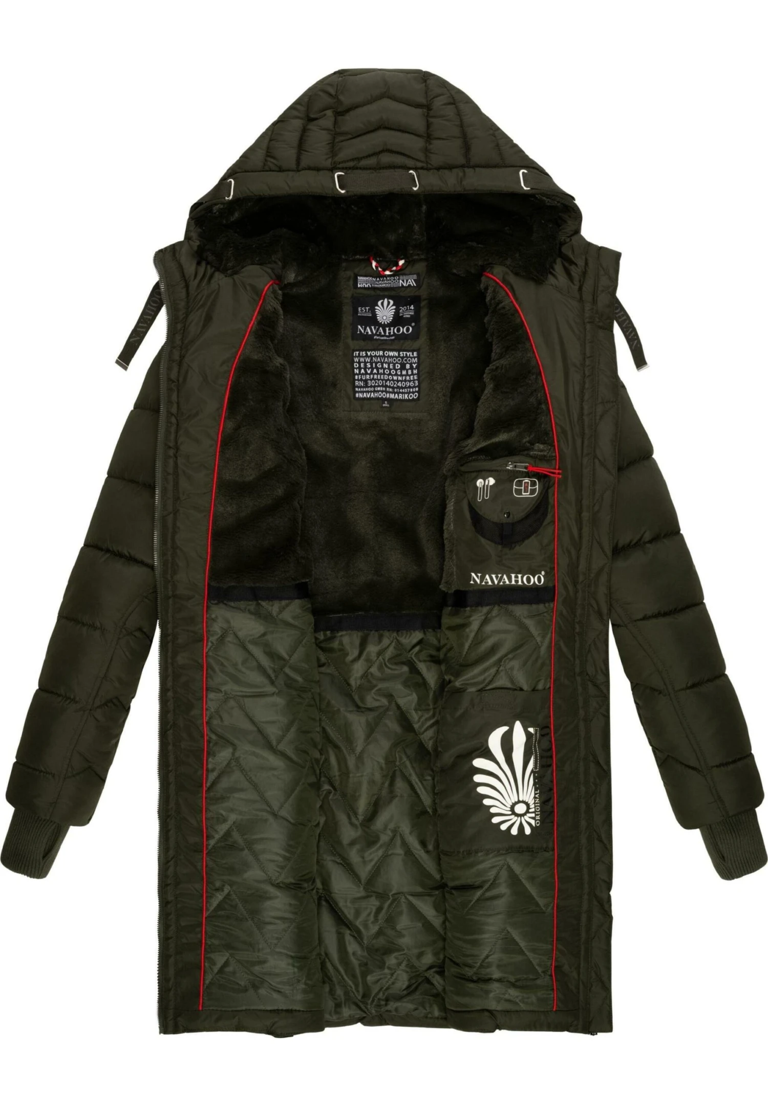 Navahoo Winterjas - Olive 7 Navahoo Winterjas - Olive - Afbeelding 5