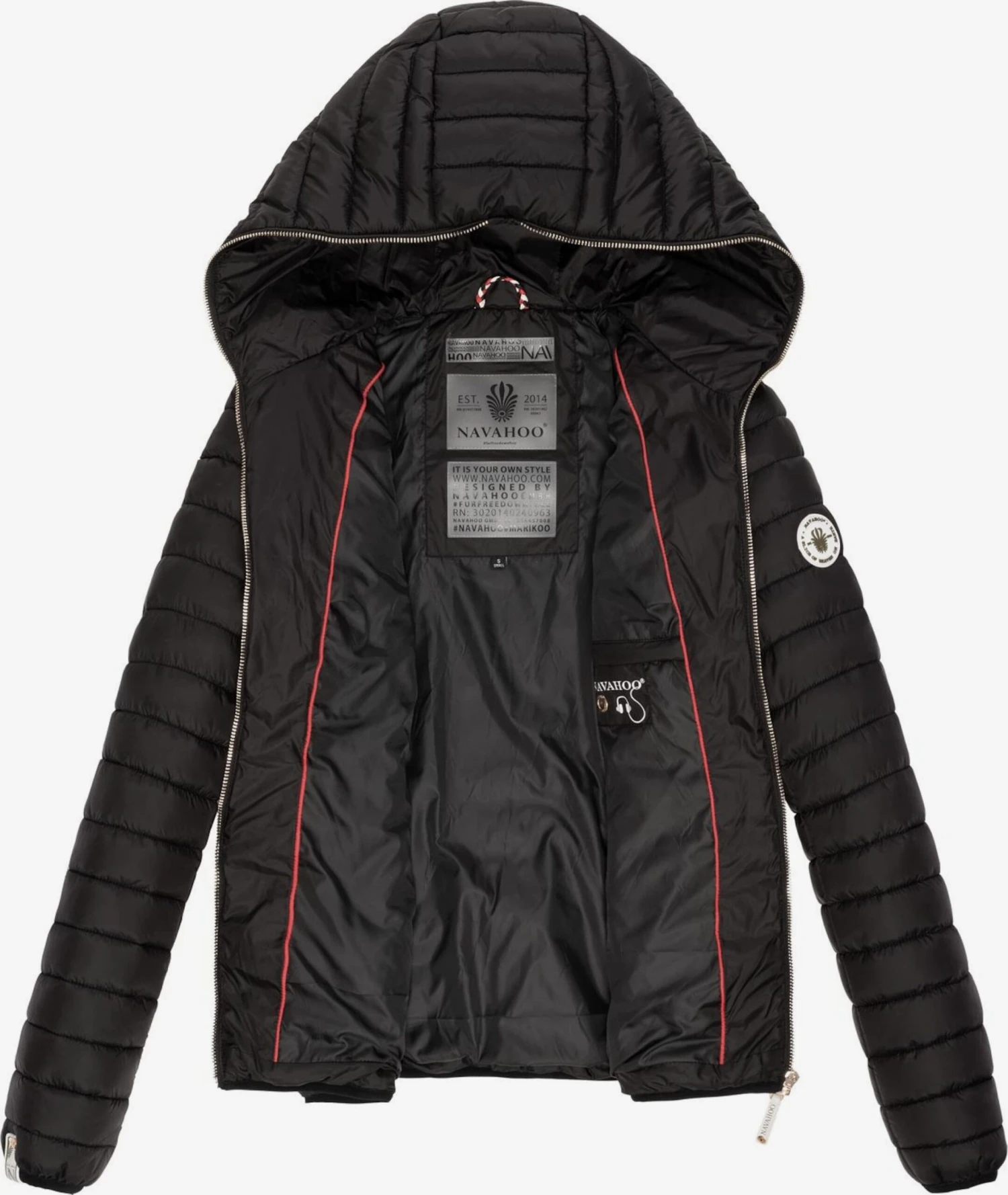 Navahoo Tussenjassen Tussenjas Ich Bin Hübsch Dames Zwart 6 Navahoo Tussenjassen Tussenjas Ich Bin Hübsch Dames Zwart - Afbeelding 4