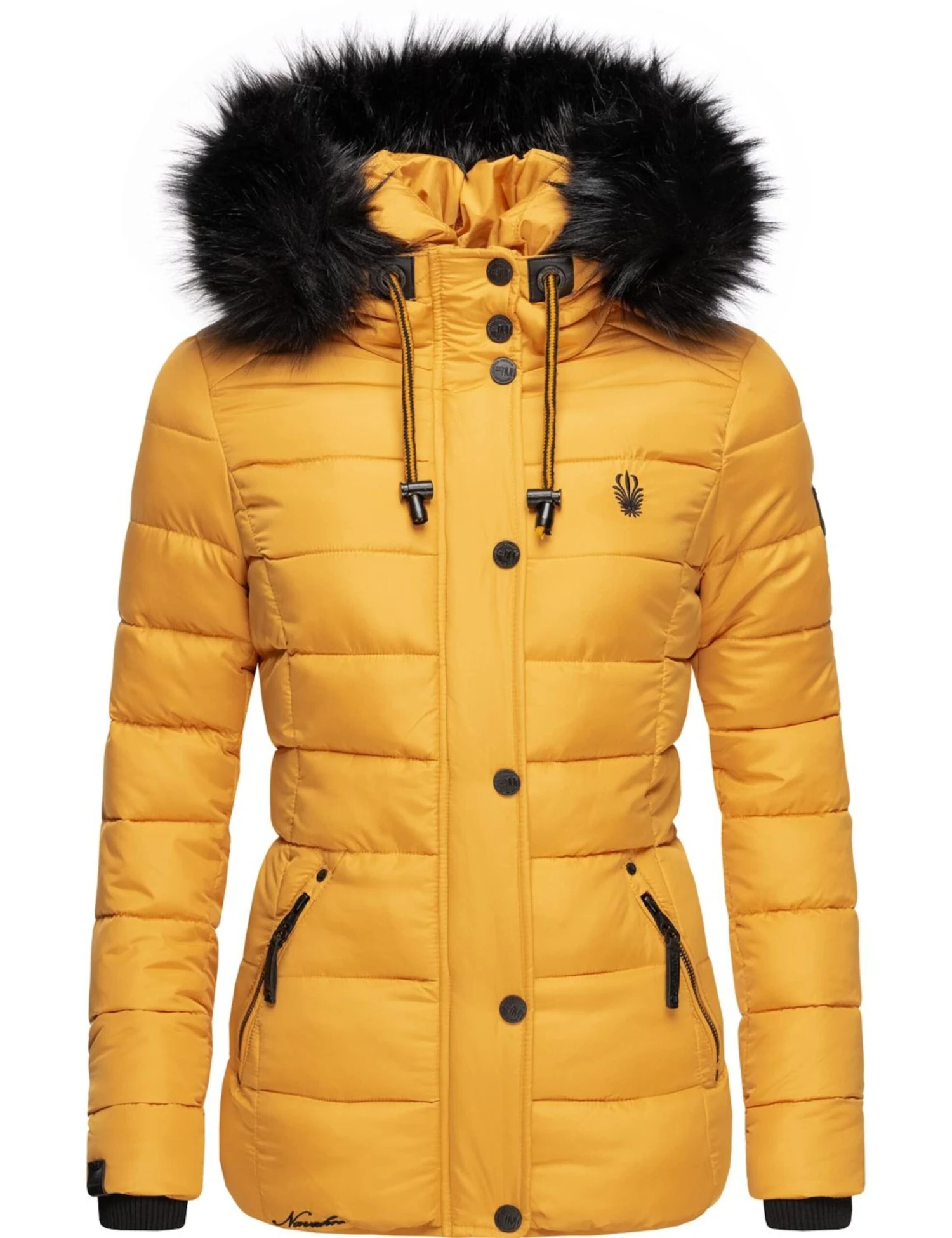 Navahoo Winterjassen Winterjas Zuckerbiene Dames Geel 8 Navahoo Winterjassen Winterjas Zuckerbiene Dames Geel - Afbeelding 6