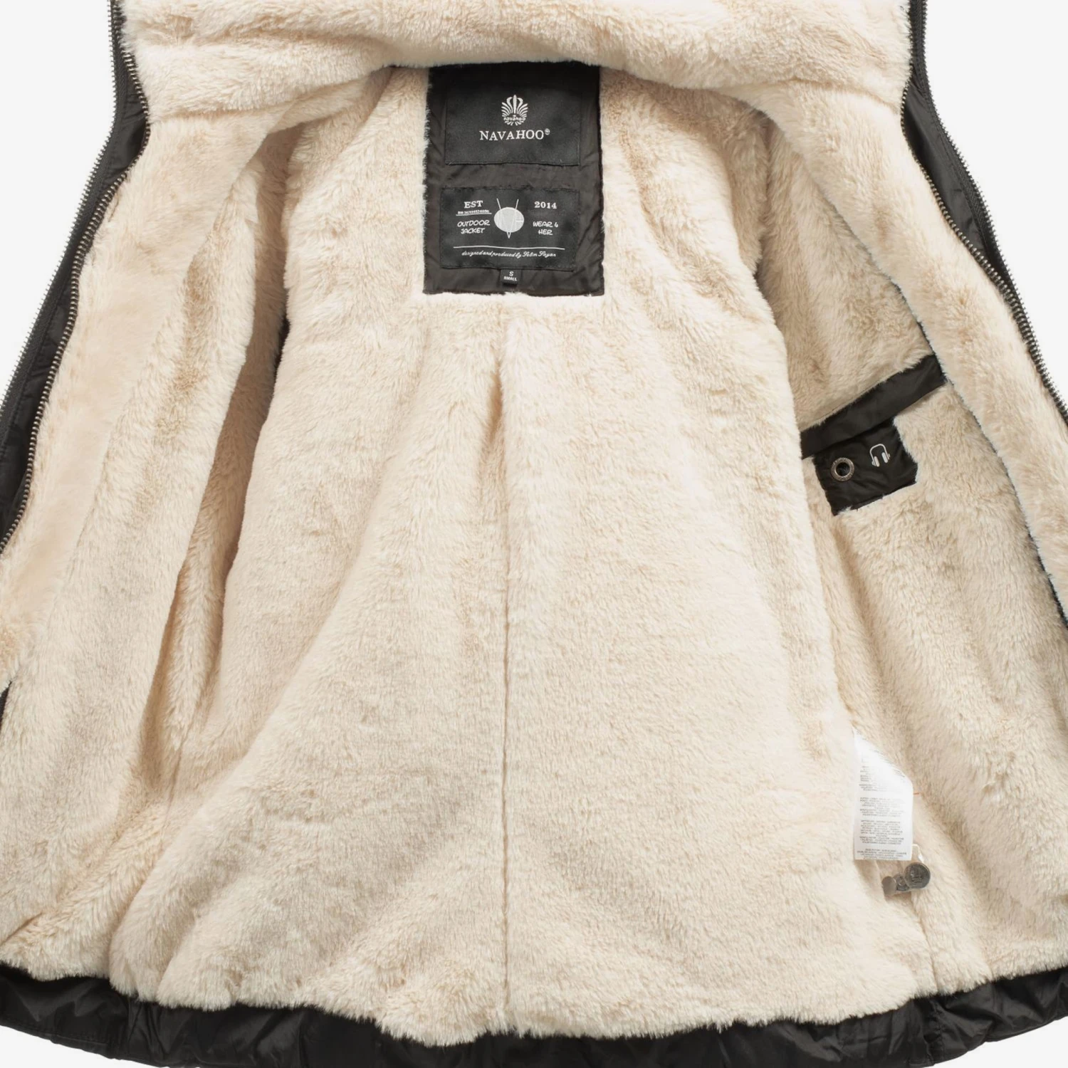 Navahoo Winterjassen Winterjas Megan Dames Zwart 11 Navahoo Winterjassen Winterjas Megan Dames Zwart - Afbeelding 9