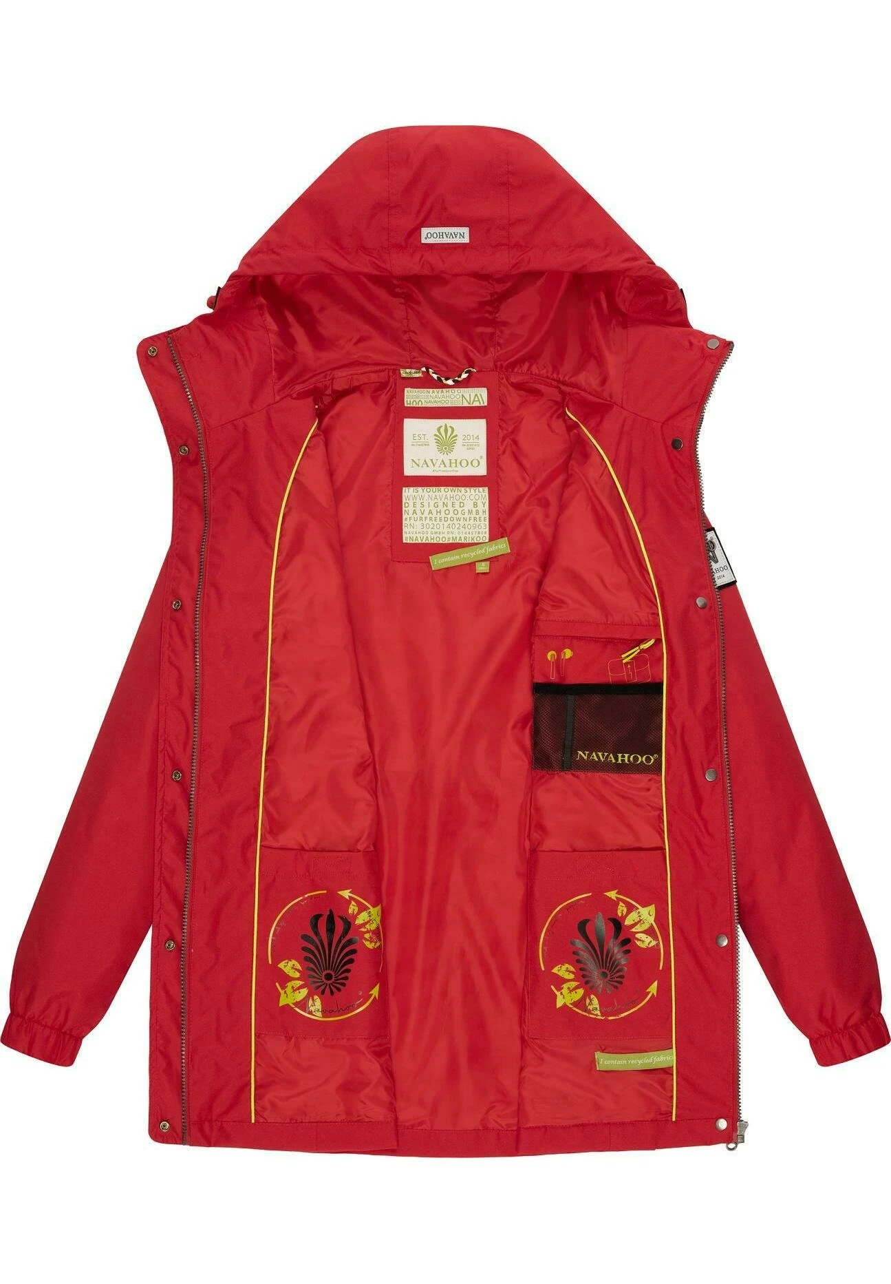 Navahoo Übergangs Neophee - Parka - Apple Red 6 Navahoo Übergangs Neophee - Parka - Apple Red - Afbeelding 4