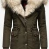 Navahoo Parkas Winterparka Sweety Dames Olijfgroen