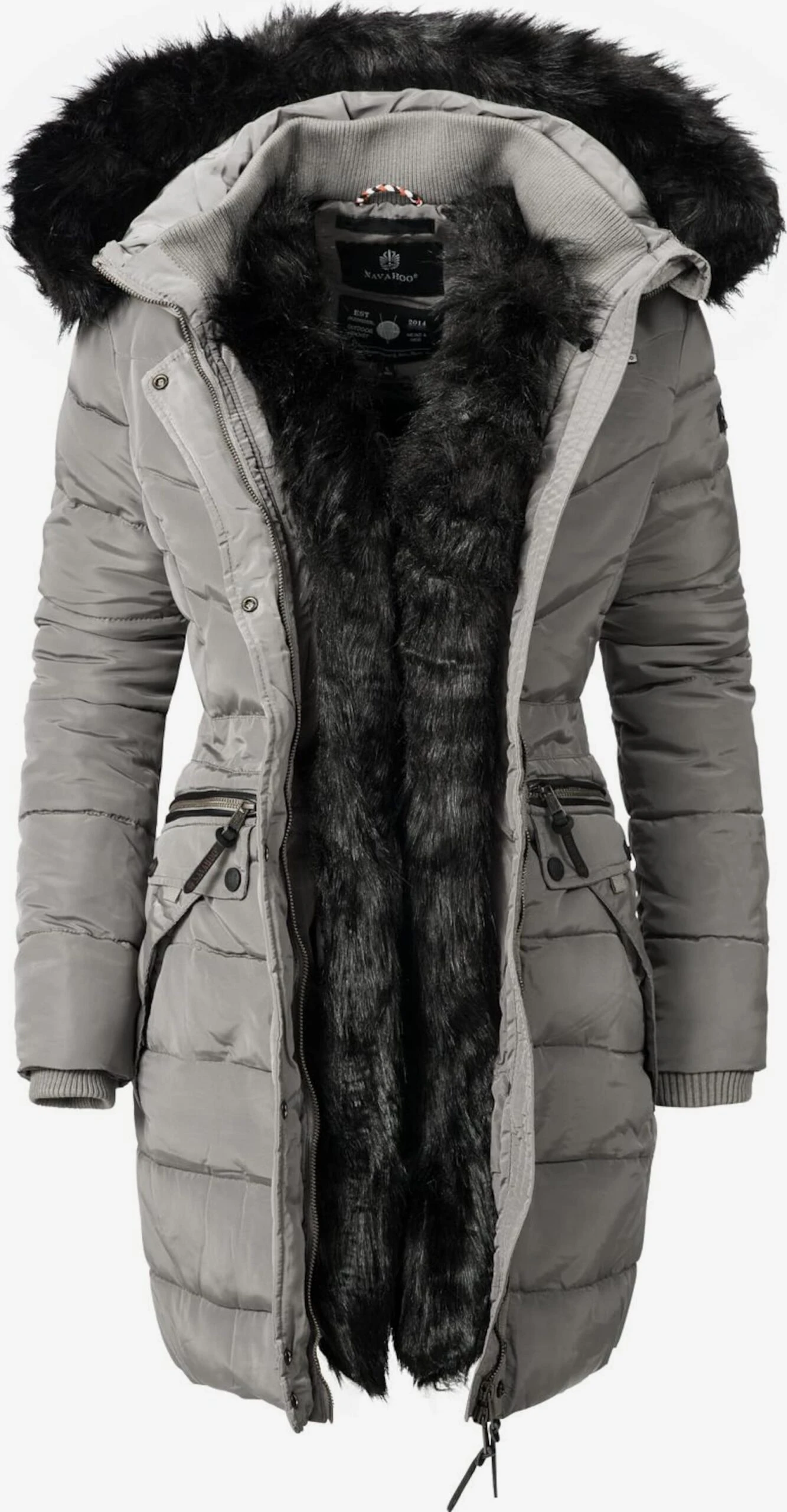 Navahoo Wintermantels Wintermantel Paula Dames Grijs 6 Navahoo Wintermantels Wintermantel Paula Dames Grijs - Afbeelding 4