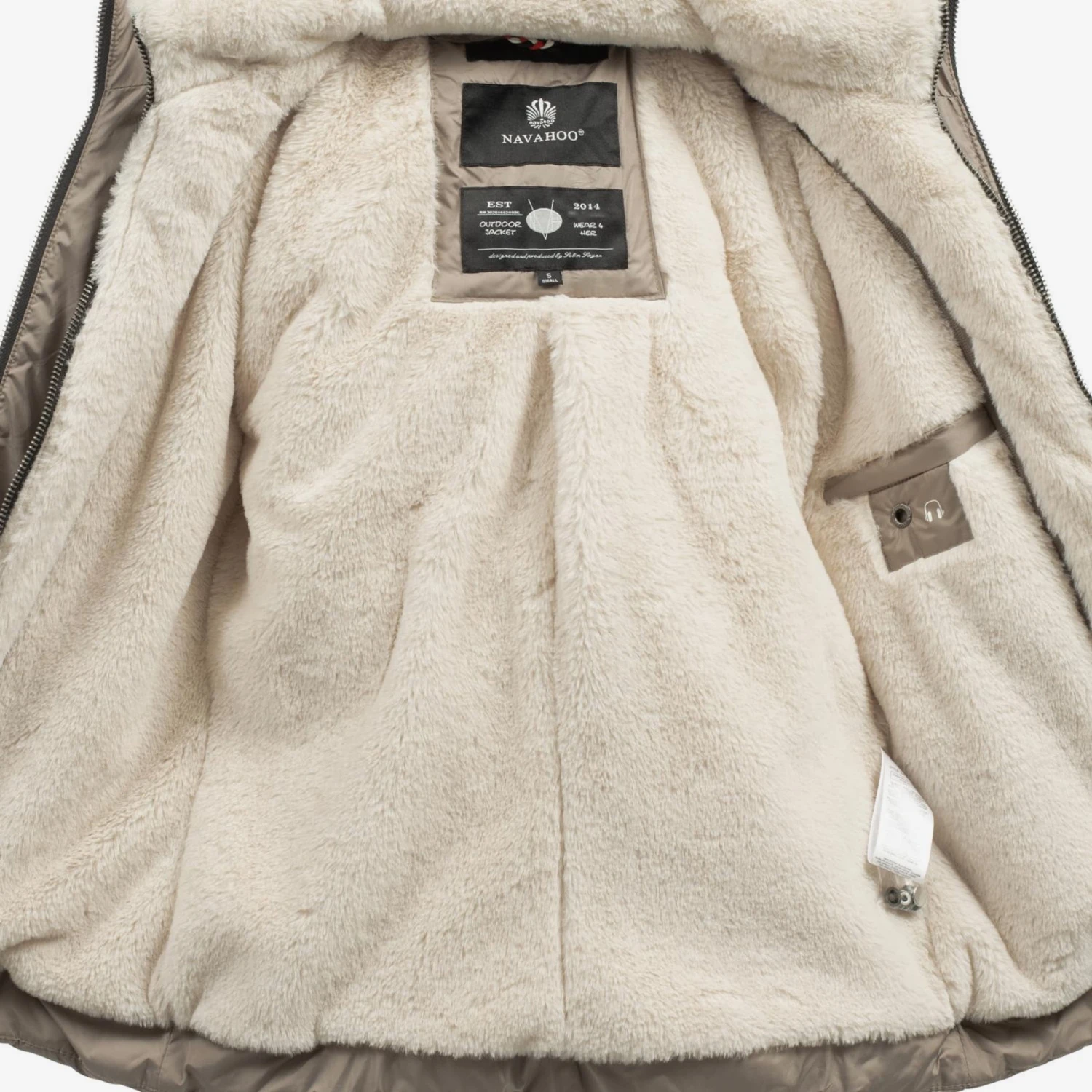 Navahoo Winterjassen Winterjas Megan Dames Beige 8 Navahoo Winterjassen Winterjas Megan Dames Beige - Afbeelding 6