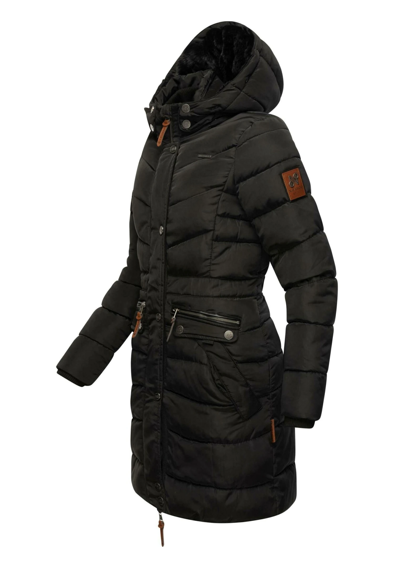 Navahoo Paula - Winterjas - Black With Black Fur 7 Navahoo Paula - Winterjas - Black With Black Fur - Afbeelding 5