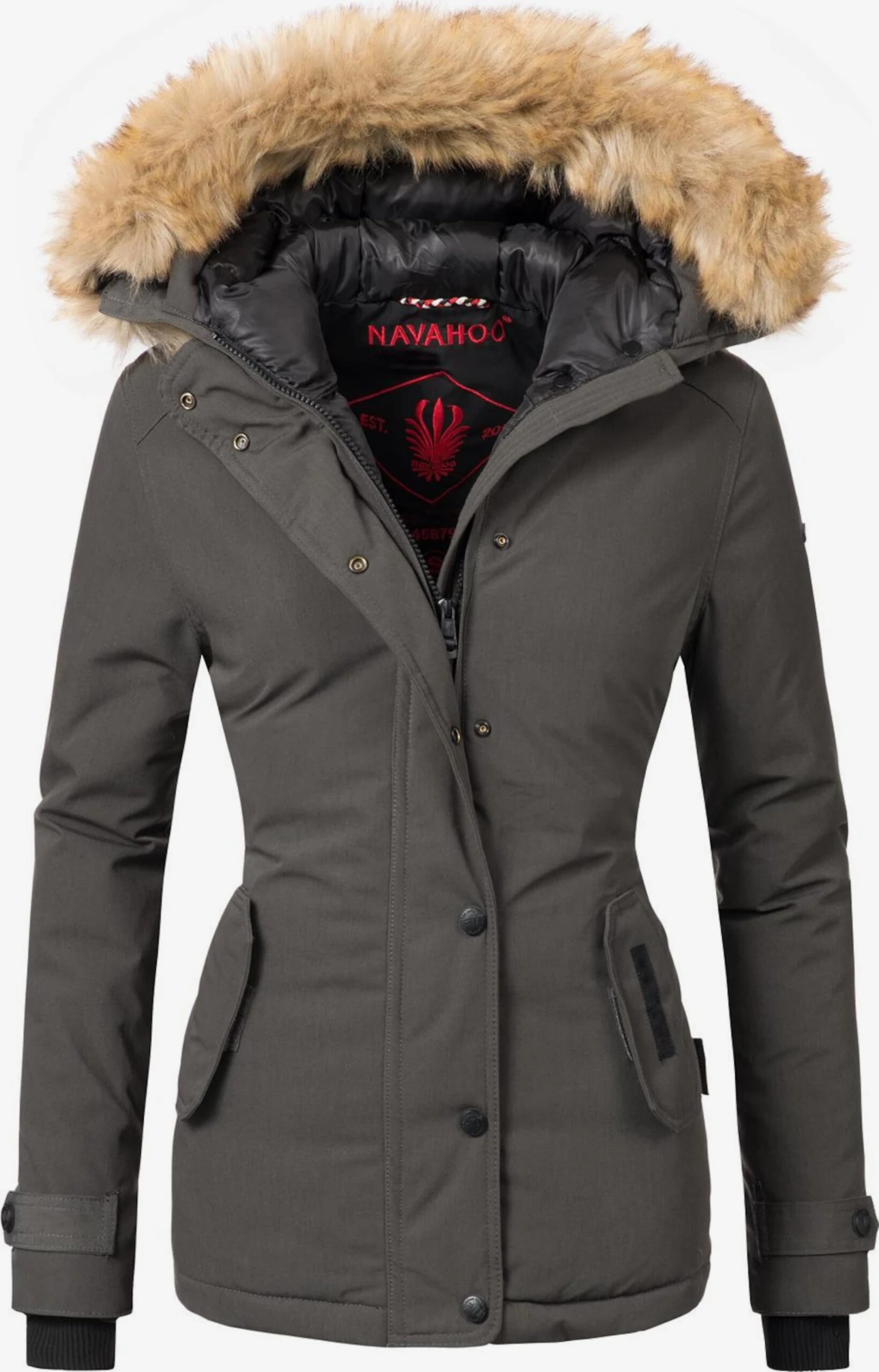 Navahoo Winterjassen Winterjas Laura Dames Antraciet 3 Navahoo Winterjassen Winterjas Laura Dames Antraciet