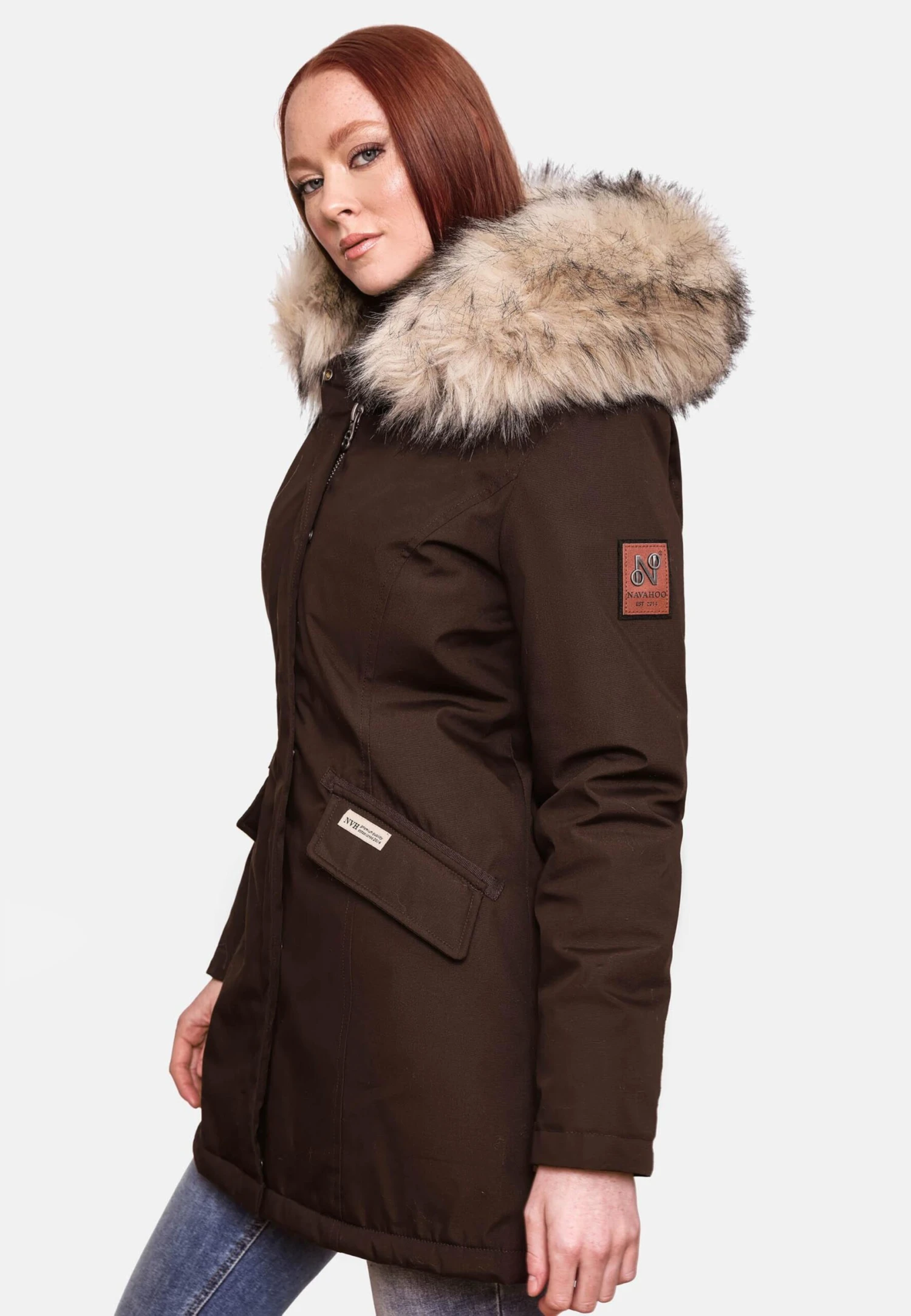 Navahoo Parkas Winterparka Cristal Dames Bruin 9 Navahoo Parkas Winterparka Cristal Dames Bruin - Afbeelding 7