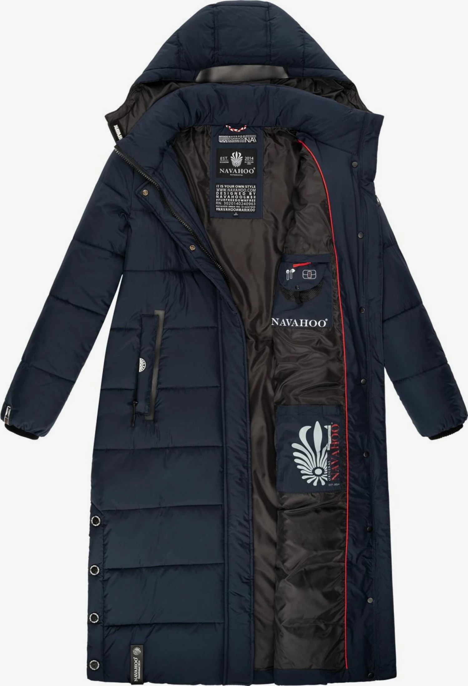 Navahoo Regenmantels Functionele Mantel Isalie Dames Navy 6 Navahoo Regenmantels Functionele Mantel Isalie Dames Navy - Afbeelding 4