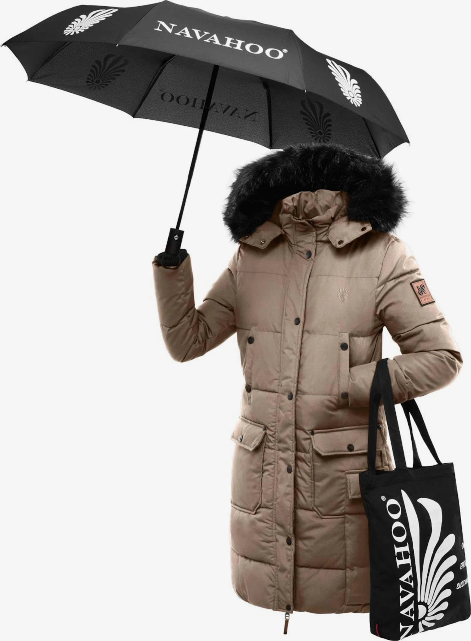 Navahoo Wintermantels Wintermantel Cosimaa Dames Chamois 9 Navahoo Wintermantels Wintermantel Cosimaa Dames Chamois - Afbeelding 7