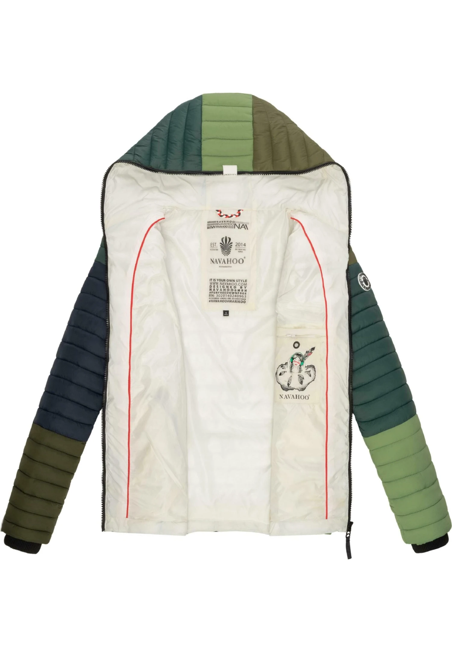 Navahoo Jas - Multicolour Green Forest 8 Navahoo Jas - Multicolour Green Forest - Afbeelding 6