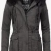 Navahoo Parkas Winterparka Luluna Dames Donkergrijs
