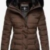 Navahoo Winterjassen Winterjas Milianaa Dames Chocoladebruin -Navahoo 76e536a6c04ada70435722eaa382889e