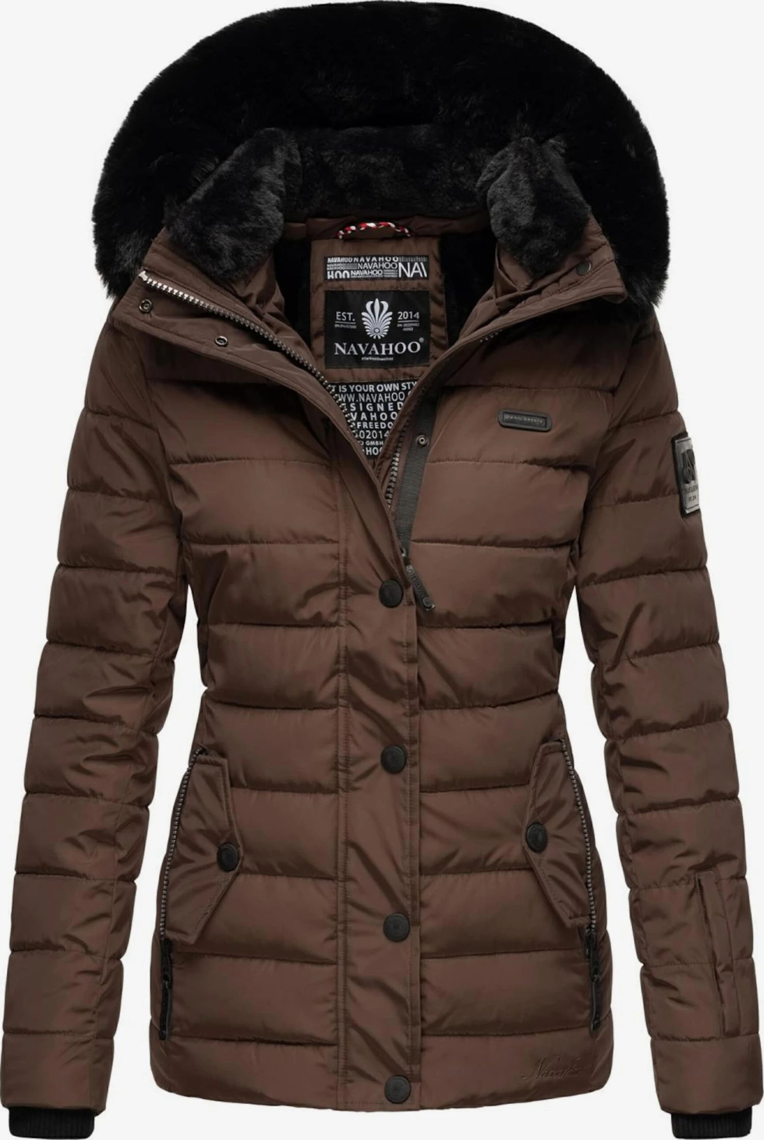 Navahoo Winterjassen Winterjas Milianaa Dames Chocoladebruin 3 Navahoo Winterjassen Winterjas Milianaa Dames Chocoladebruin