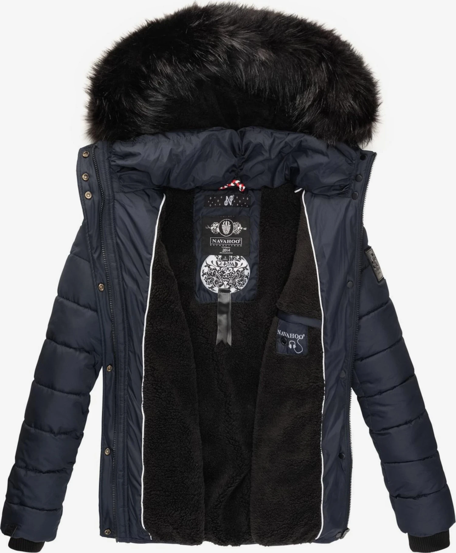 Navahoo Winterjassen Winterjas Zuckerbiene Dames Blauw 6 Navahoo Winterjassen Winterjas Zuckerbiene Dames Blauw - Afbeelding 4