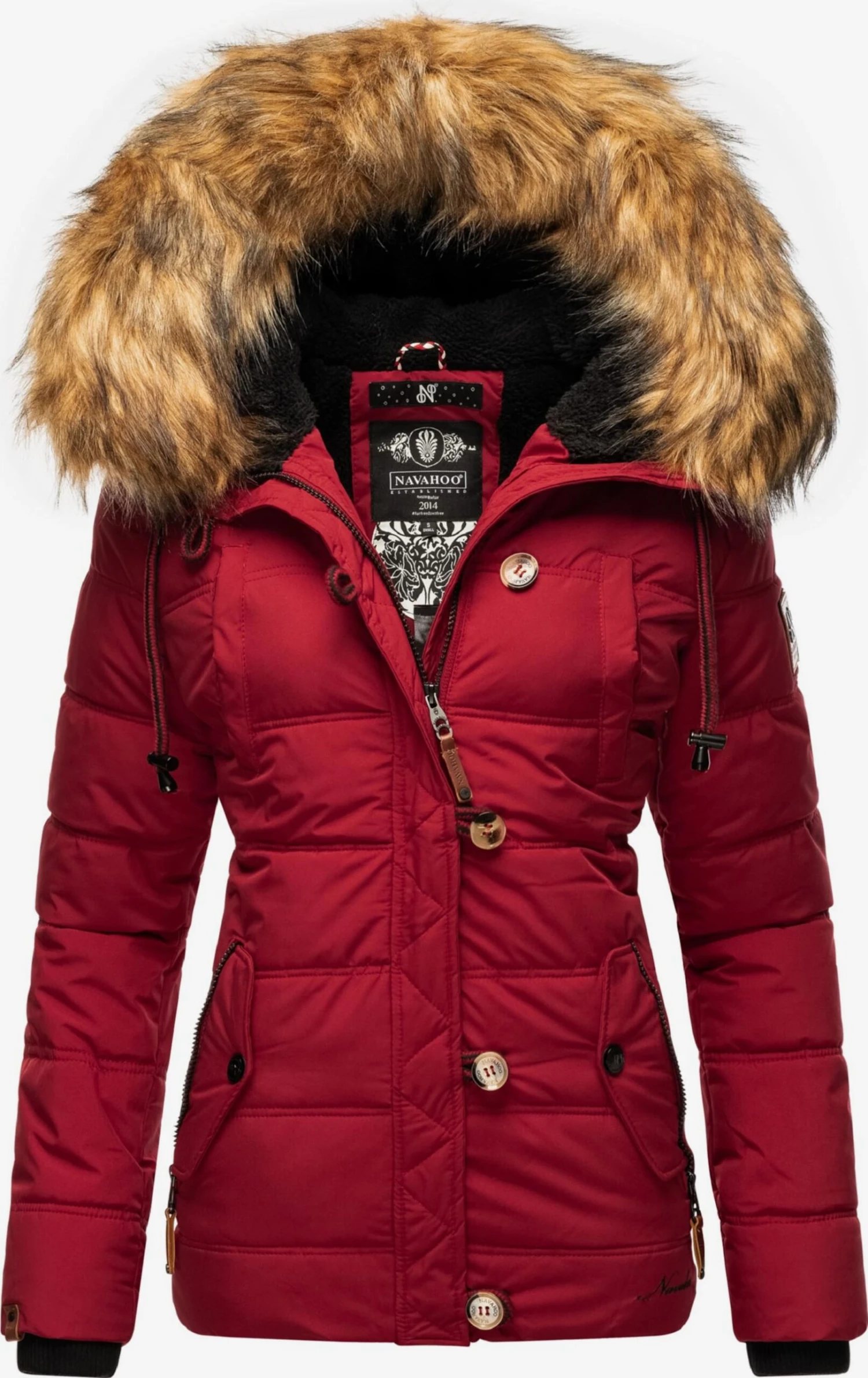 Navahoo Winterjassen Winterjas Zoja Dames Rood 3 Navahoo Winterjassen Winterjas Zoja Dames Rood