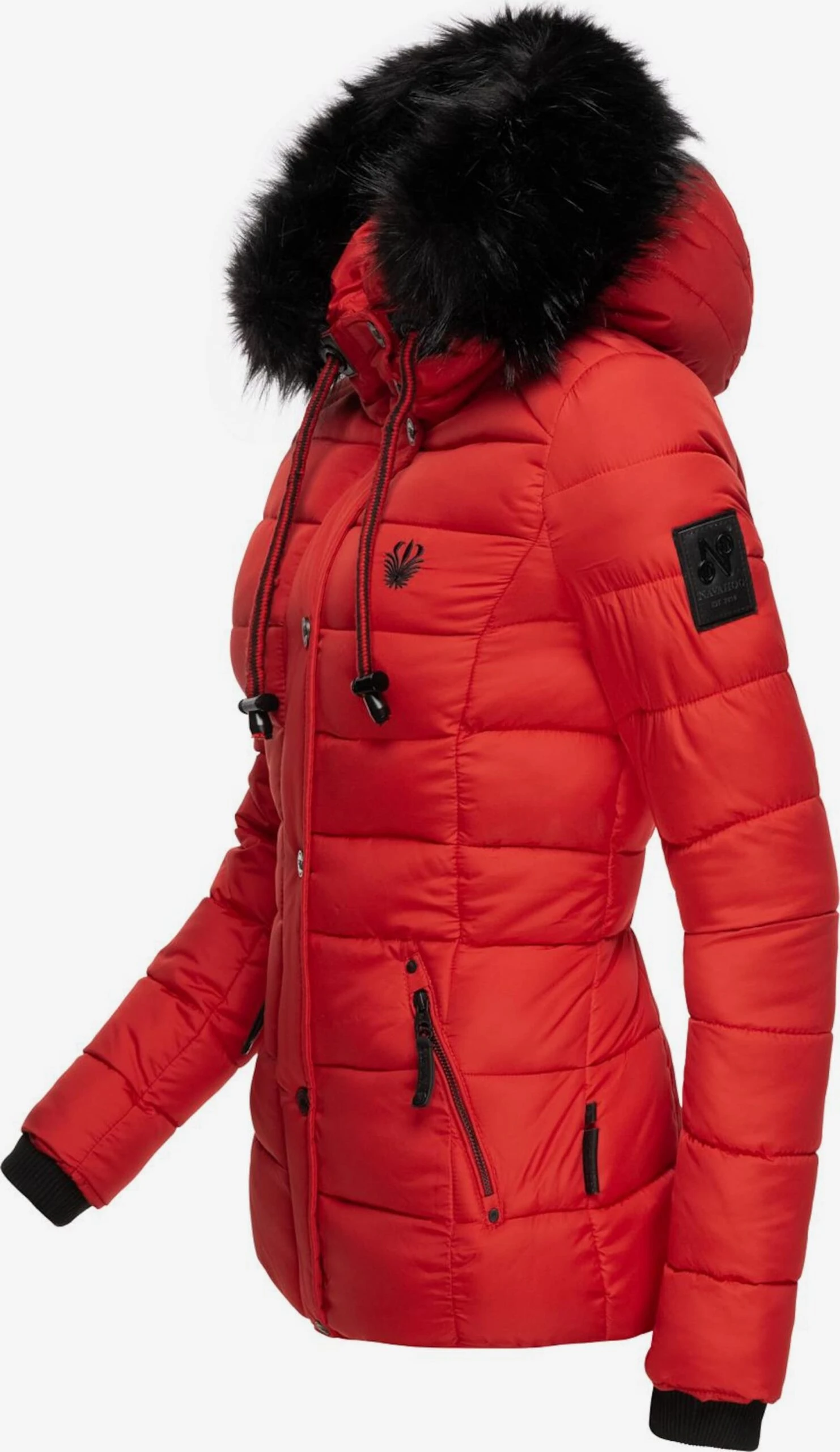 Navahoo Winterjassen Winterjas Zuckerbiene Dames Knalrood 5 Navahoo Winterjassen Winterjas Zuckerbiene Dames Knalrood - Afbeelding 3