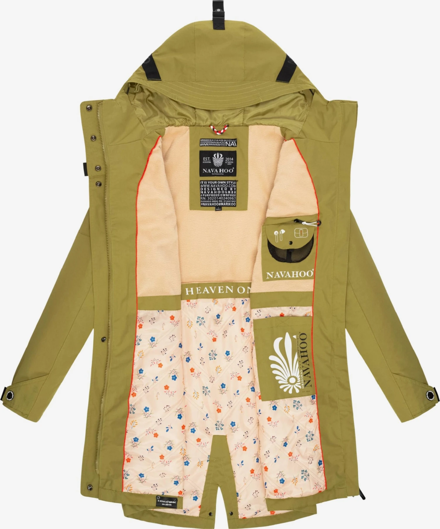 Navahoo Outdoor Jassen Functionele Jas Pfefferschote Dames Groen 7 Navahoo Outdoor Jassen Functionele Jas Pfefferschote Dames Groen - Afbeelding 5