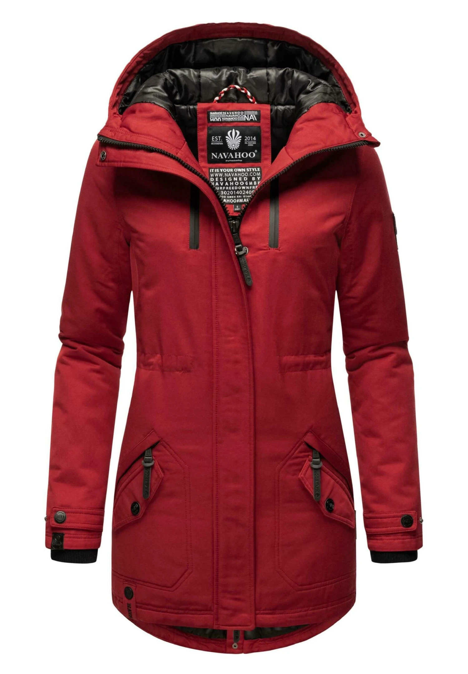 Navahoo Avrille Ii - Winterjas - Blood Red 10 Navahoo Avrille Ii - Winterjas - Blood Red - Afbeelding 8