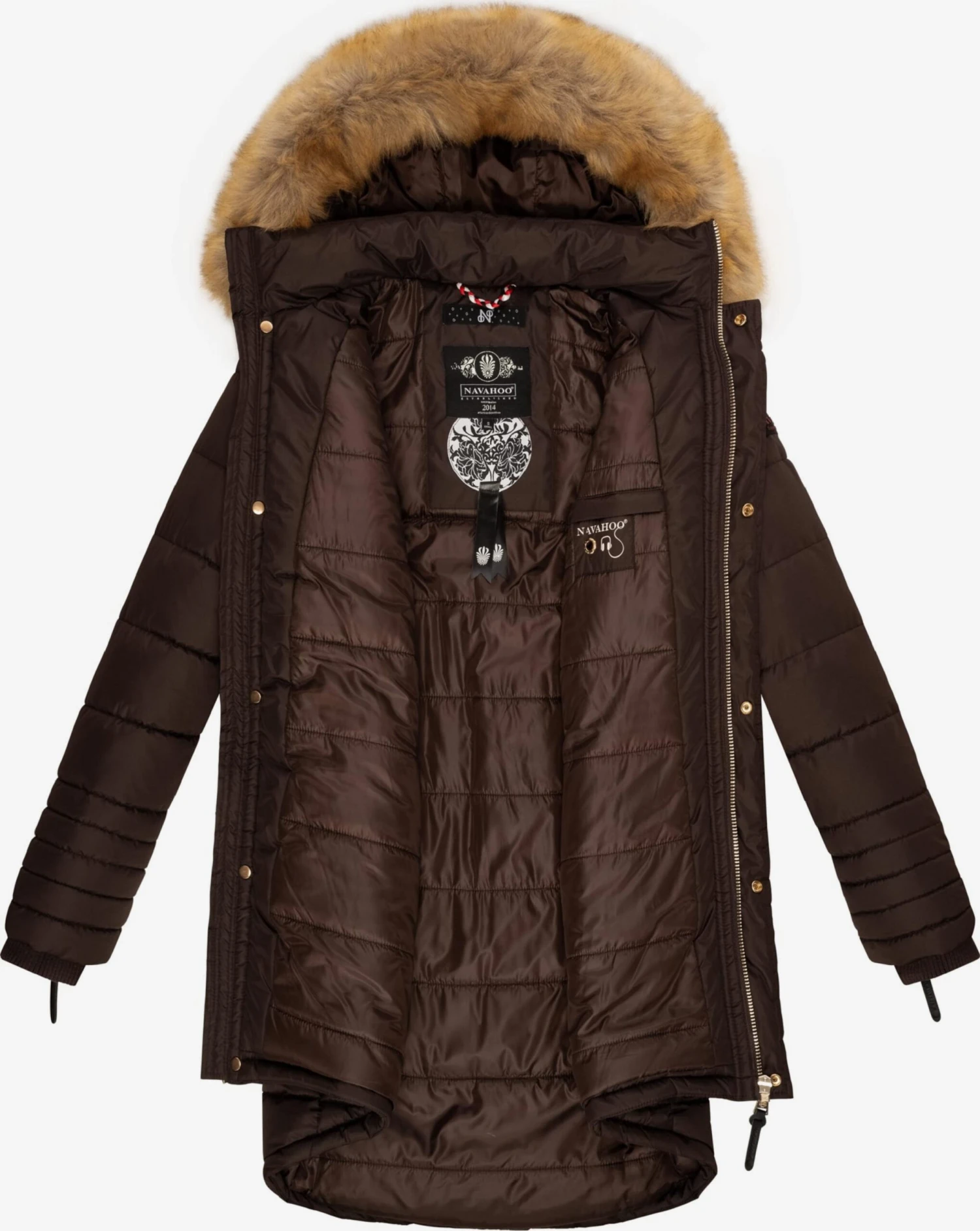 Navahoo Wintermantels Wintermantel Papaya Dames Kastanjebruin 7 Navahoo Wintermantels Wintermantel Papaya Dames Kastanjebruin - Afbeelding 5