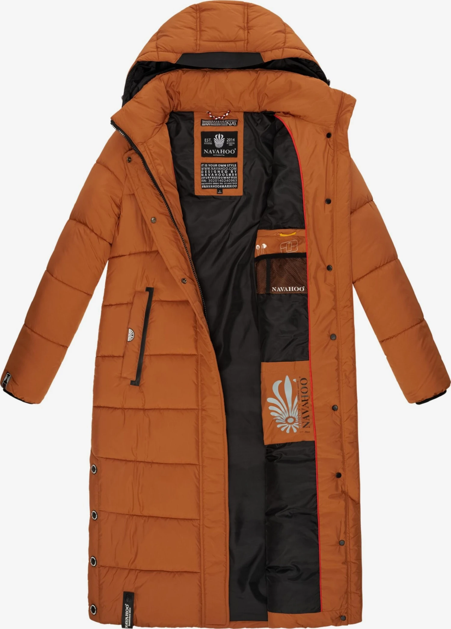 Navahoo Regenmantels Functionele Mantel Isalie Dames Cognac 7 Navahoo Regenmantels Functionele Mantel Isalie Dames Cognac - Afbeelding 5