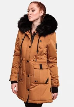 Navahoo Parkas Winterparka Luluna Dames Cognac -Navahoo 924a4e88f04574367003862f60cb77be