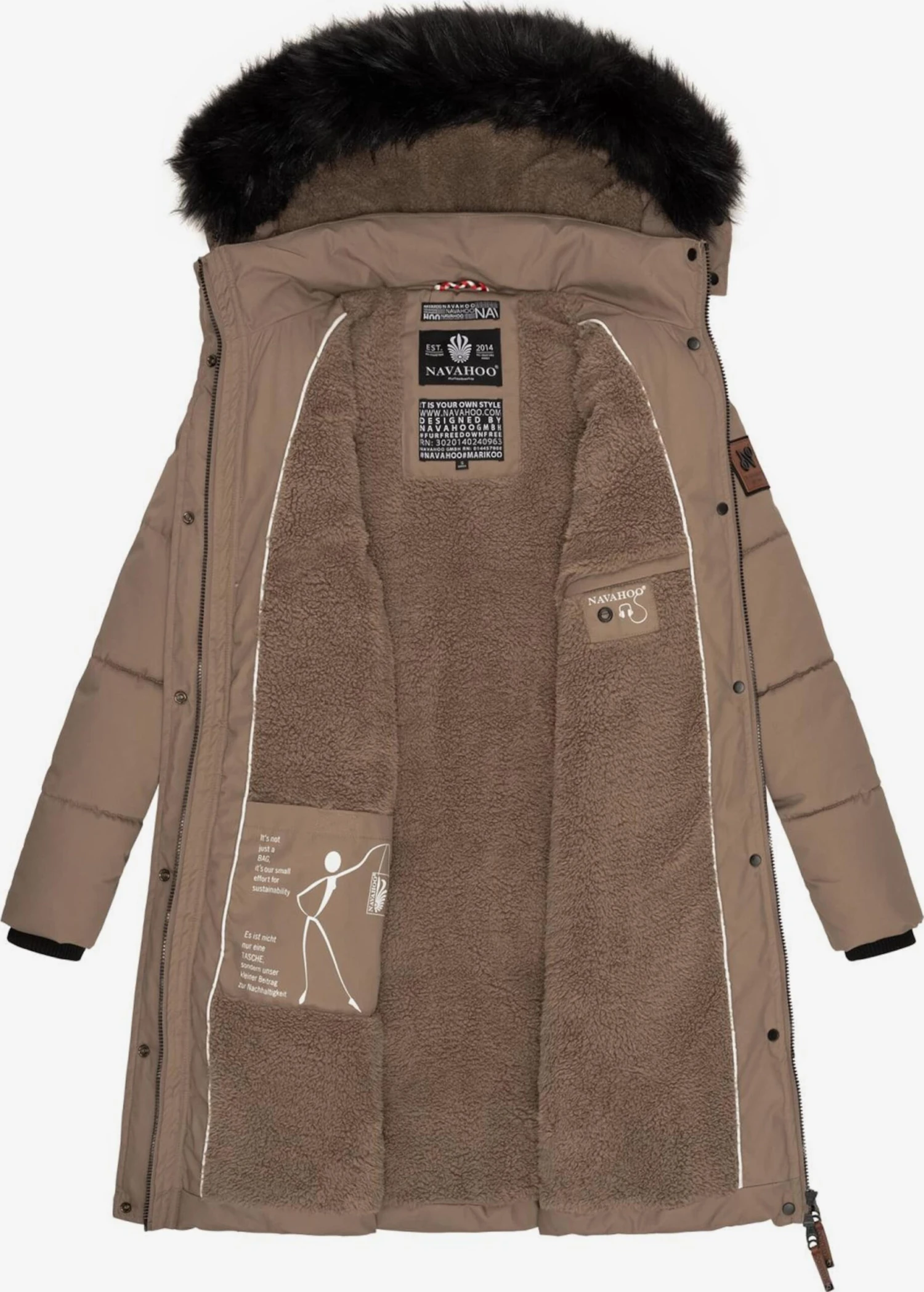 Navahoo Wintermantels Wintermantel Cosimaa Dames Chamois 8 Navahoo Wintermantels Wintermantel Cosimaa Dames Chamois - Afbeelding 6